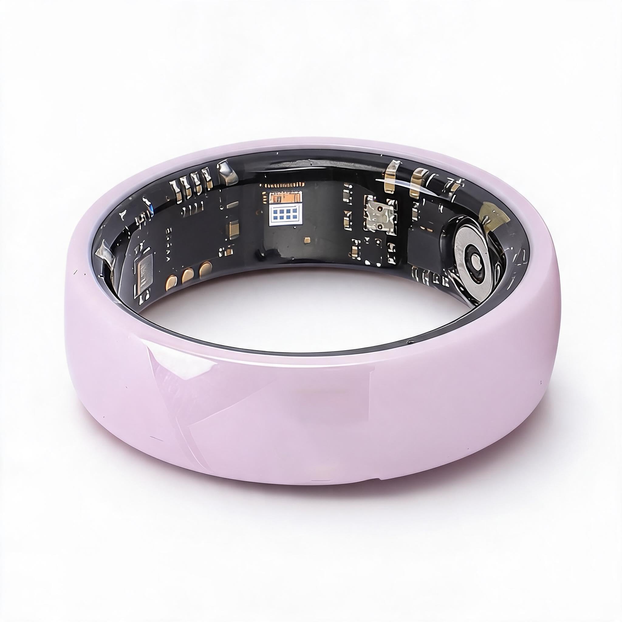 NFC Smart Ring - Tracker de Fitness Imperméable en Céramique avec 5ATM IP68, Comptoir à Pas, Modes Multi-sports, Charge Magnétique, Bague de santé (17,5 mm / 0,69 pouces) (18,3 mm / 0,72 pouces)