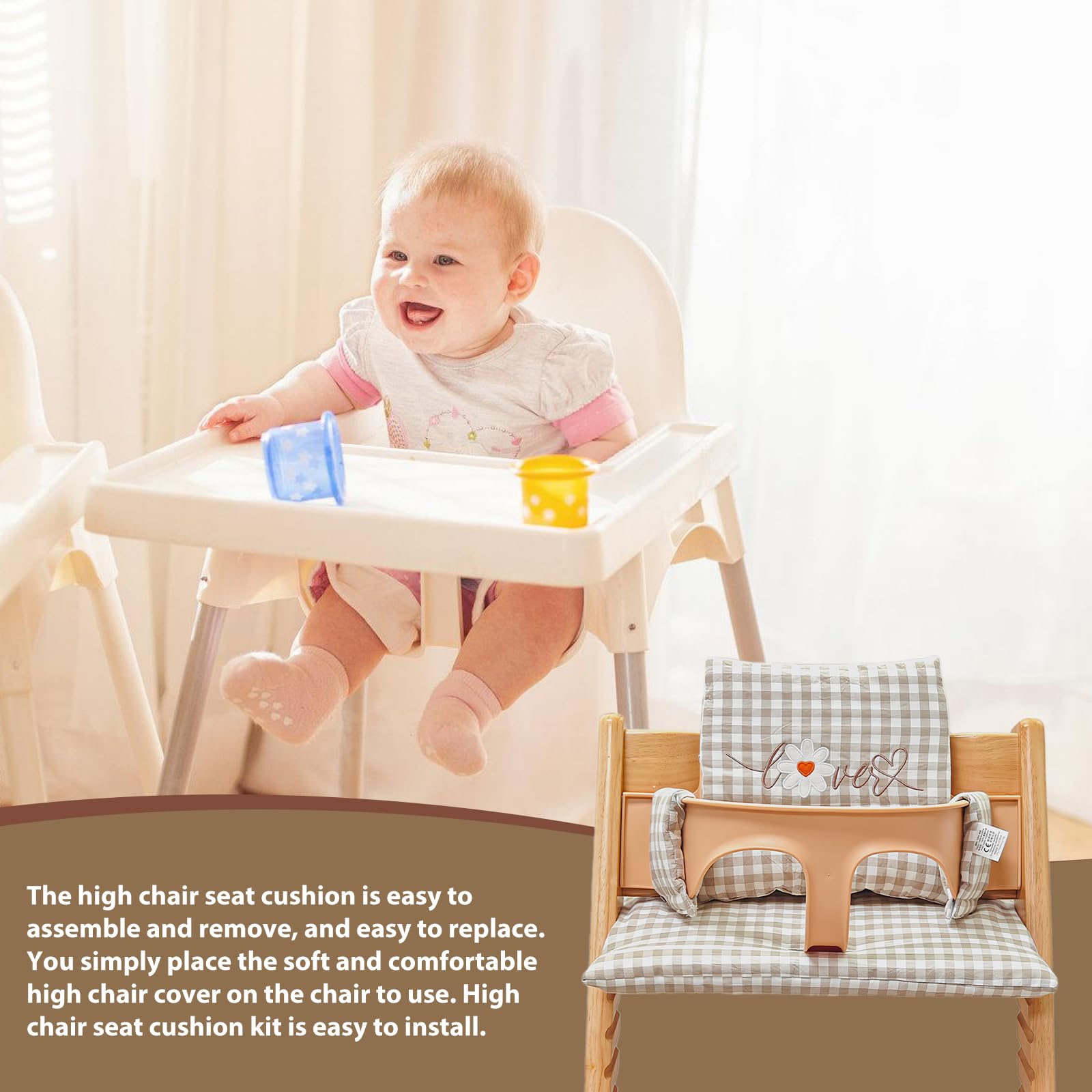 Cuscino per seggiolone Stokke Tripp Trapp: WIYETY, morbido e confortevole, facile pulizia, set di cuscini per seggiolone, adatto per Stokke Tripp Trapp