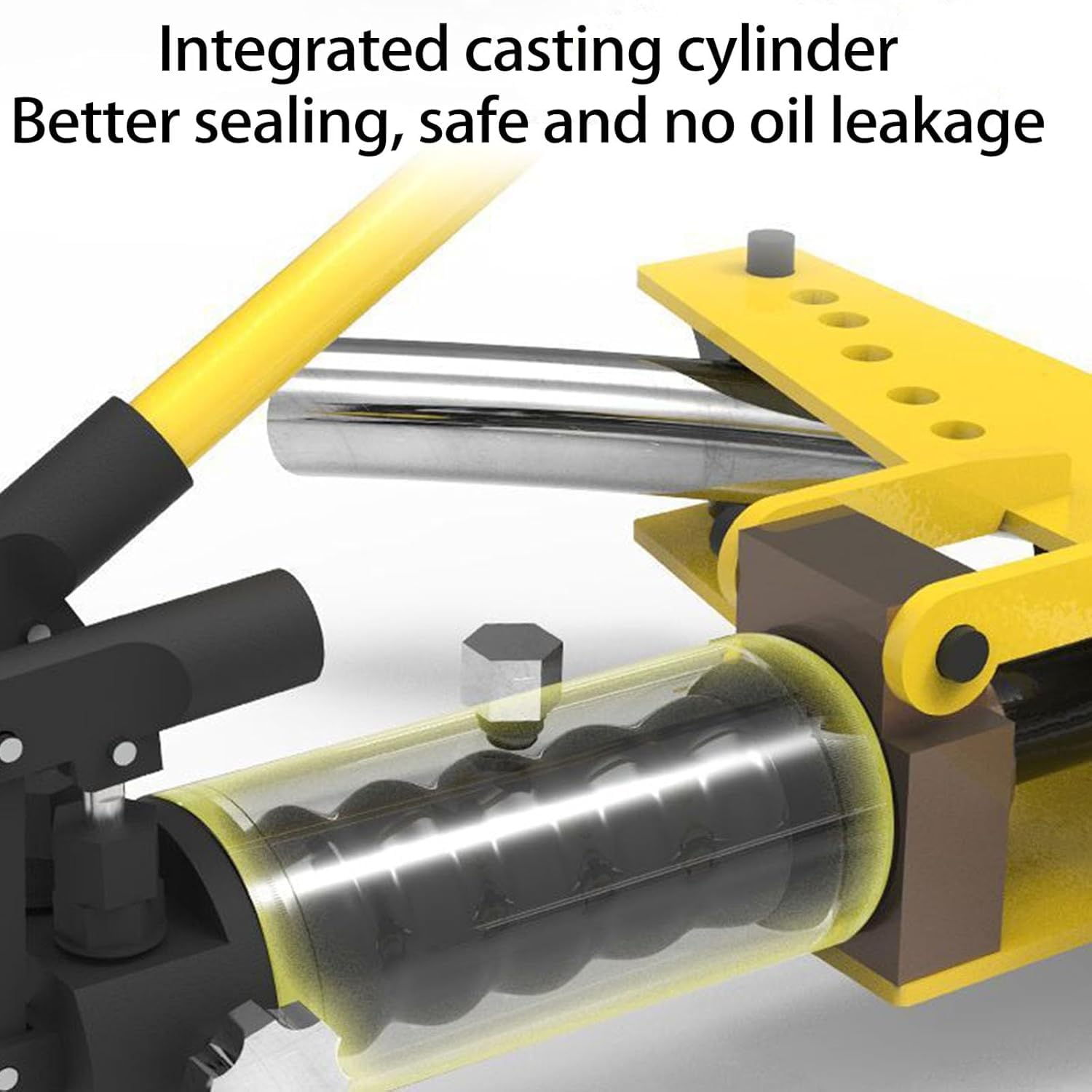 Curvatubi idraulico manuale, capacità 6 tonnellate 13-34mm con 6 matrici, per tubi in acciaio e ferro e alluminio