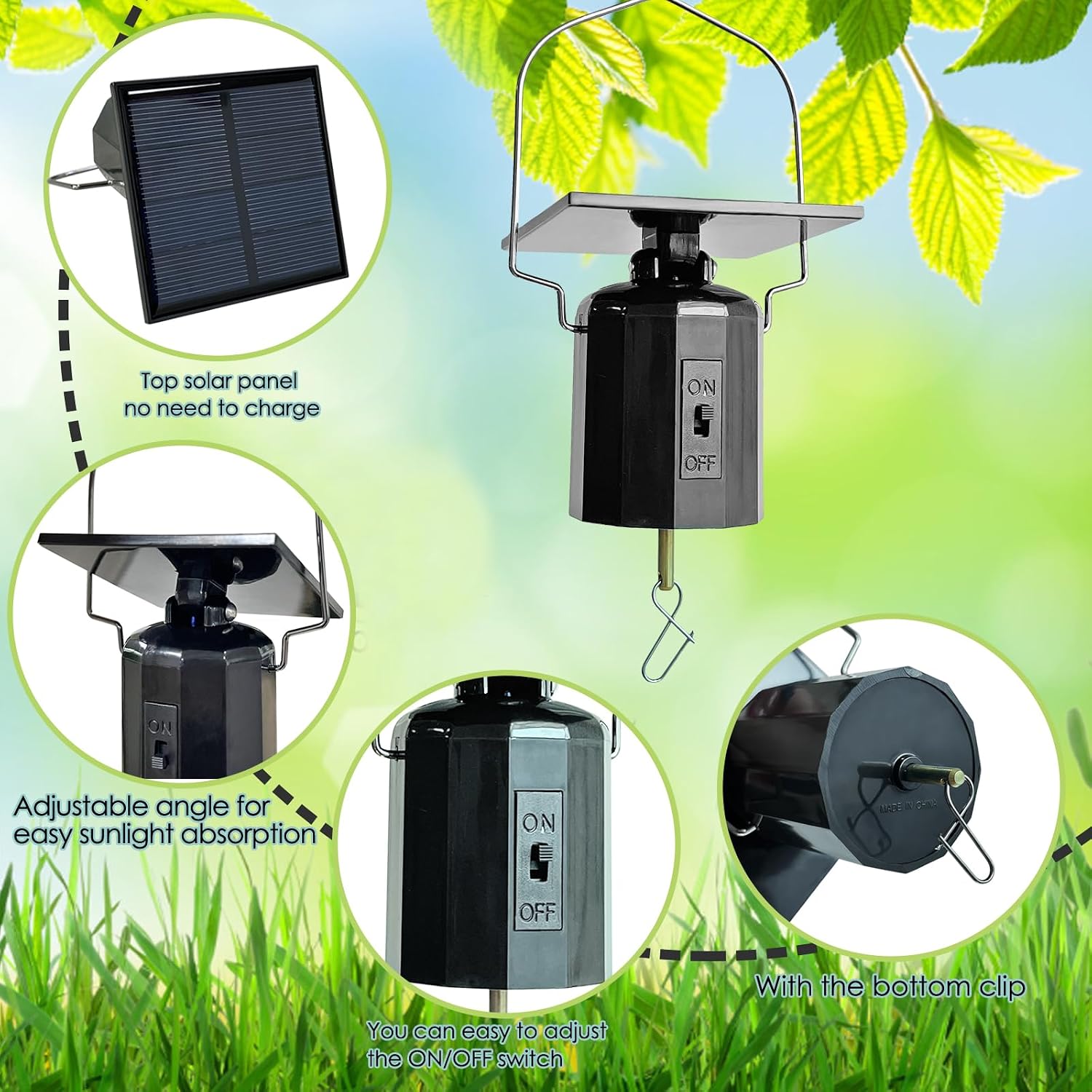 Solar Wind Spinner Motor - Revolving Solar Energy Operated Motor