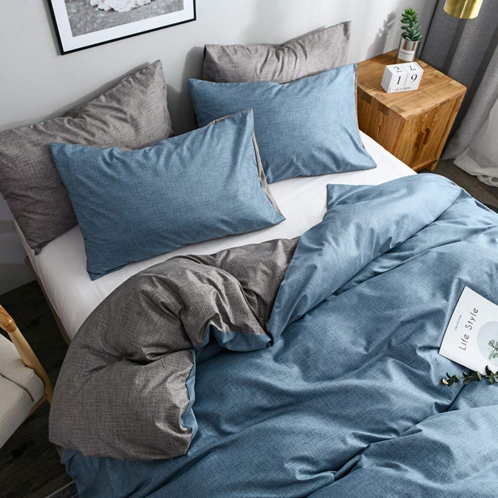Housse de couette ESSENTIAL - Bleu gris - Adulte - 26.94