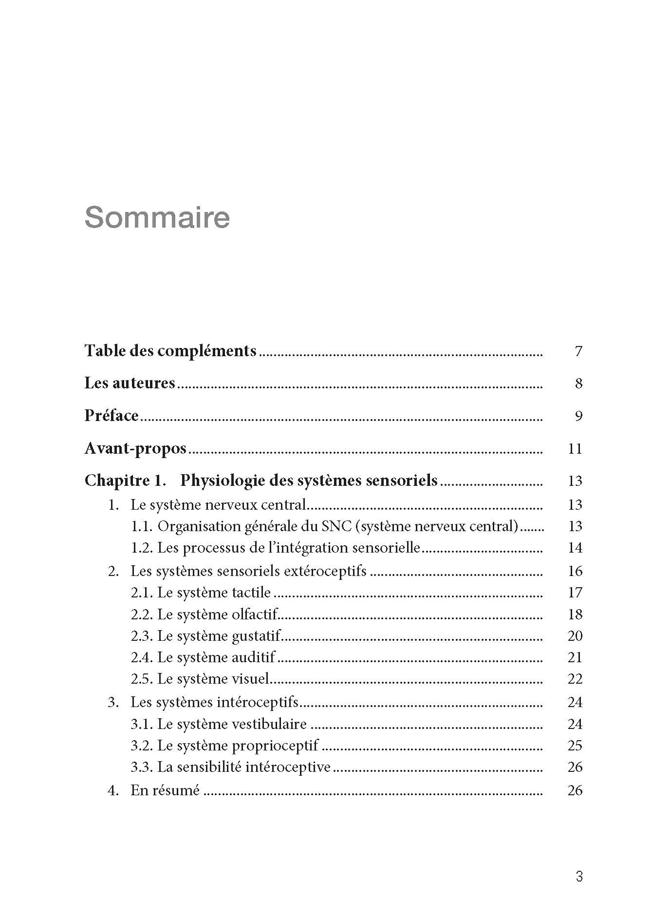 Programme d’intervention sur les particularités sensorielles: Troubles du neurodéveloppement