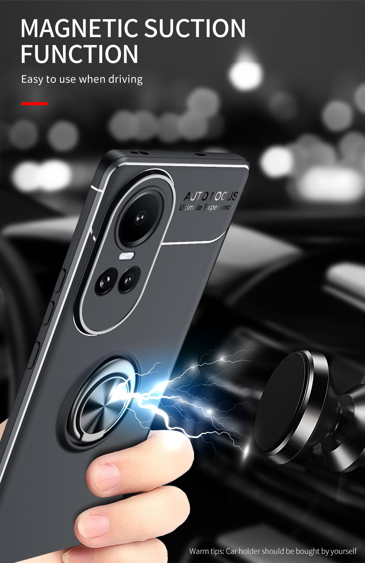 BIOPLJ Funda para OPPO Reno 10 5G Case con Cristal Templado, OPPO Reno
