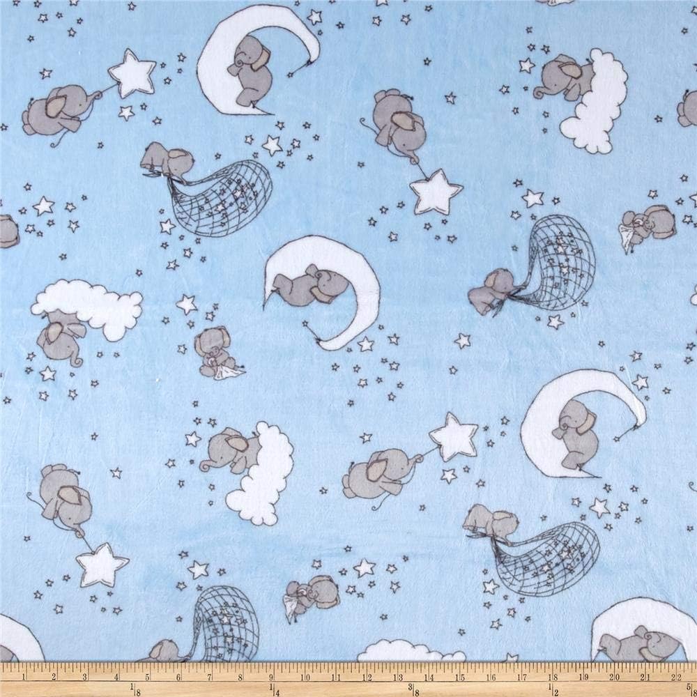 Shannon Sweet Melody Designs Minky Cuddle Dream Big Baby Blue, Fabric by the Yard