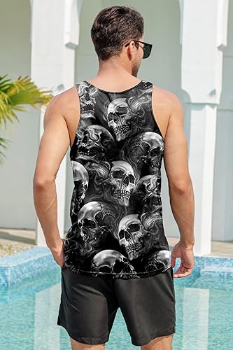 Miniatura 3 de Goodstoworld Camiseta sin mangas 3D para hombre, transpirable, de secado rápido, sin mangas, para playa, tallas S-4XL