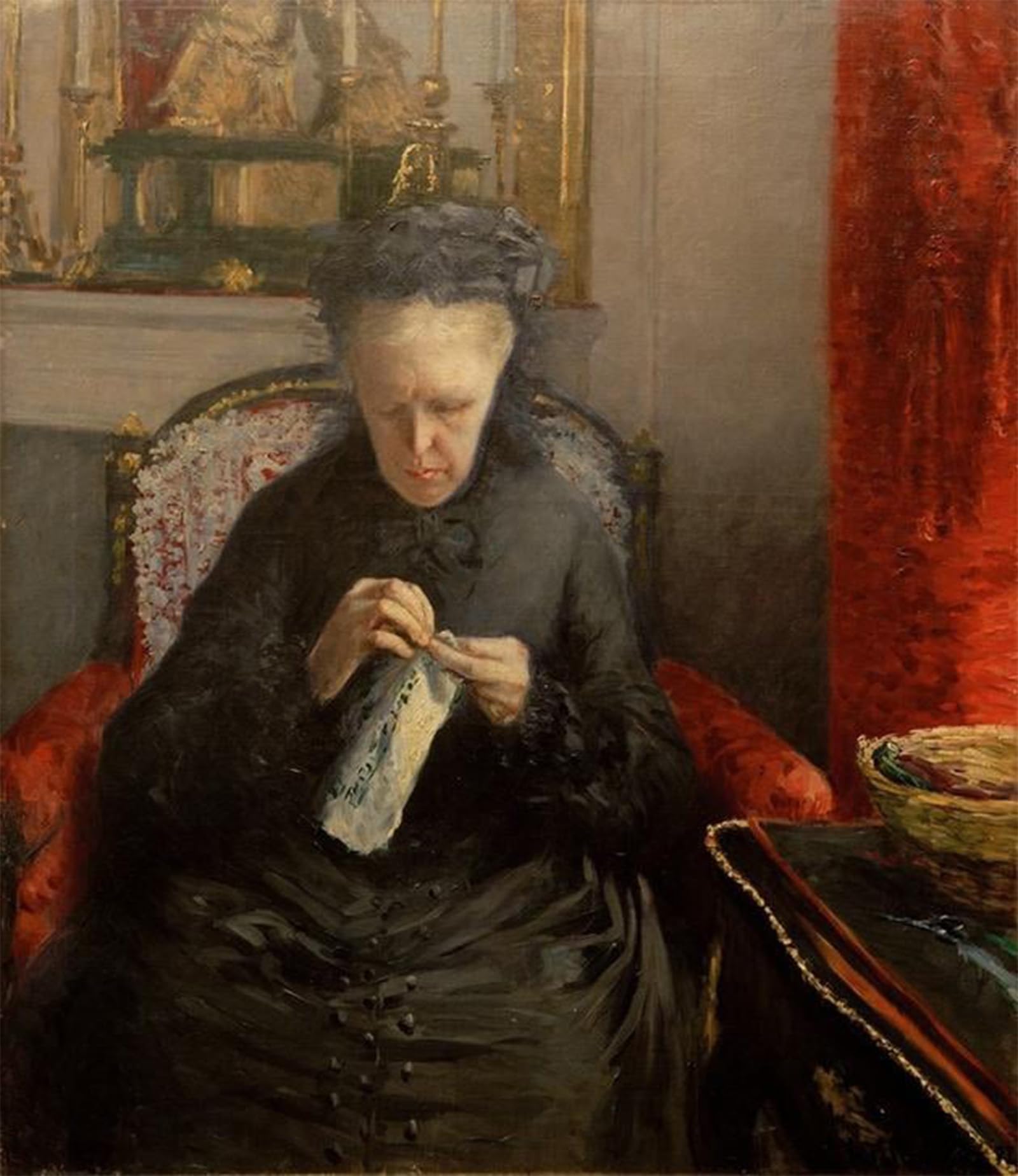 ARTXLXXBN Famous Prints Artwork Pictures Poster Painting Art Portrait of Madame Martial Caillebotte by Gustave Caillebotte Artwork Landscape Pictures for Home Decor 60x90cm