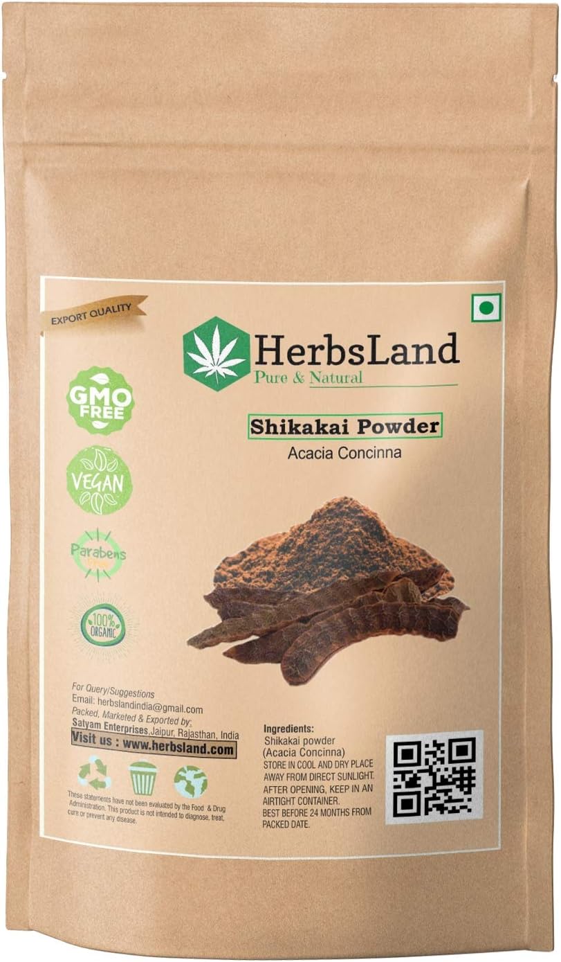 100% Bio Organic Shikakai Powder/Acacia Concinna Powder for Hair treatment | Skin Care | Hair Pack | Shiny Hair with Anti-Dandruff Treatment | Natural and Double Filtered (100 gm)
