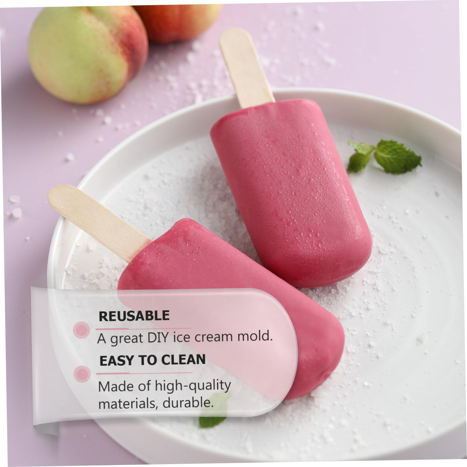VALICLUD Moule à Glace en Silicone Glaces Maison avec 10 Cavités, Facile à Démouler et Rangement Pratique, pour L'été DIY Couleur Aléatoire