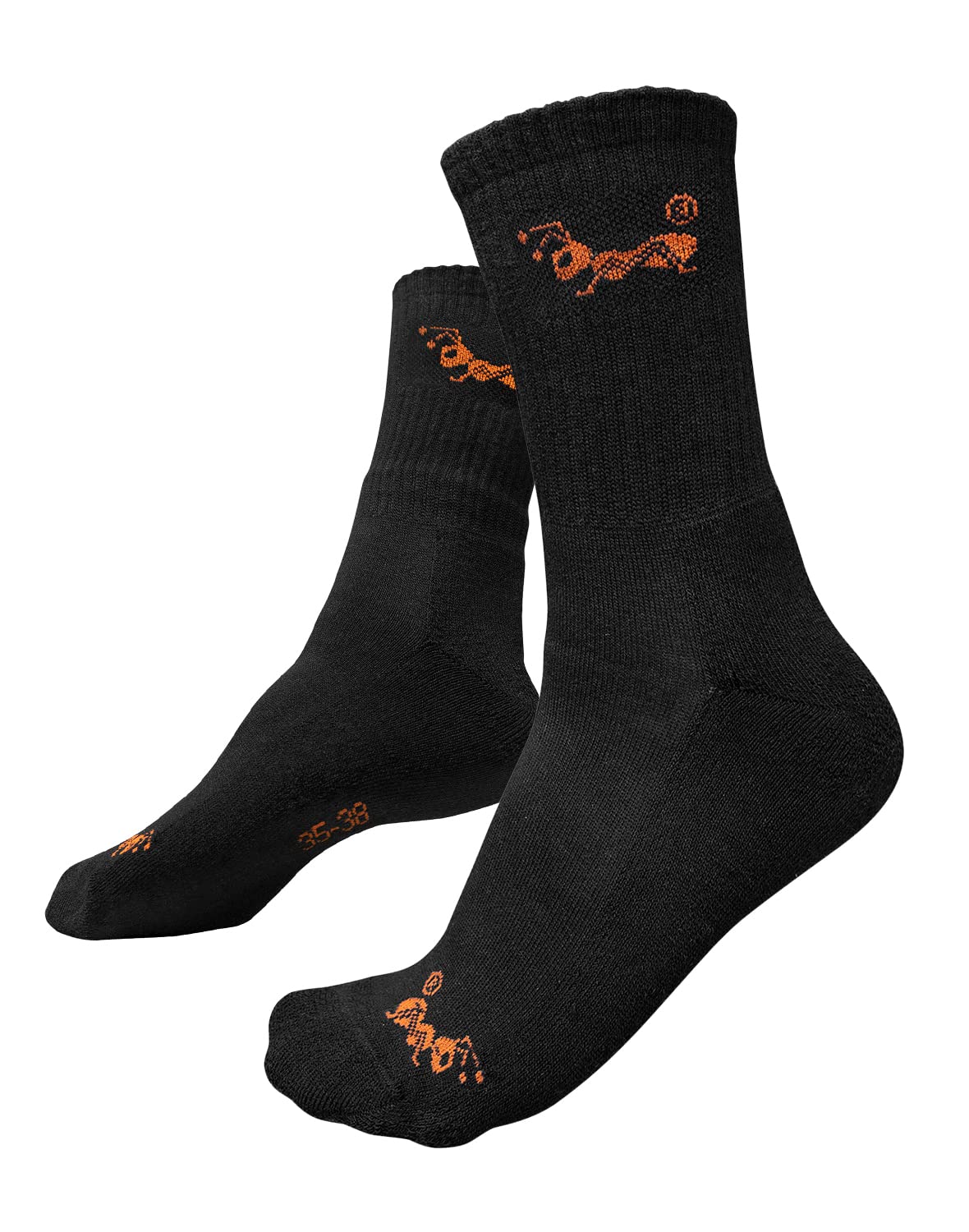strongAnt Calcetines unisex con suela de rizo, para hombre y mujer, calcetines de trabajo de algodón, transpirables, 3/6/12 pares, color negro, talla 35-38, 39-42, 43-46, 47-50