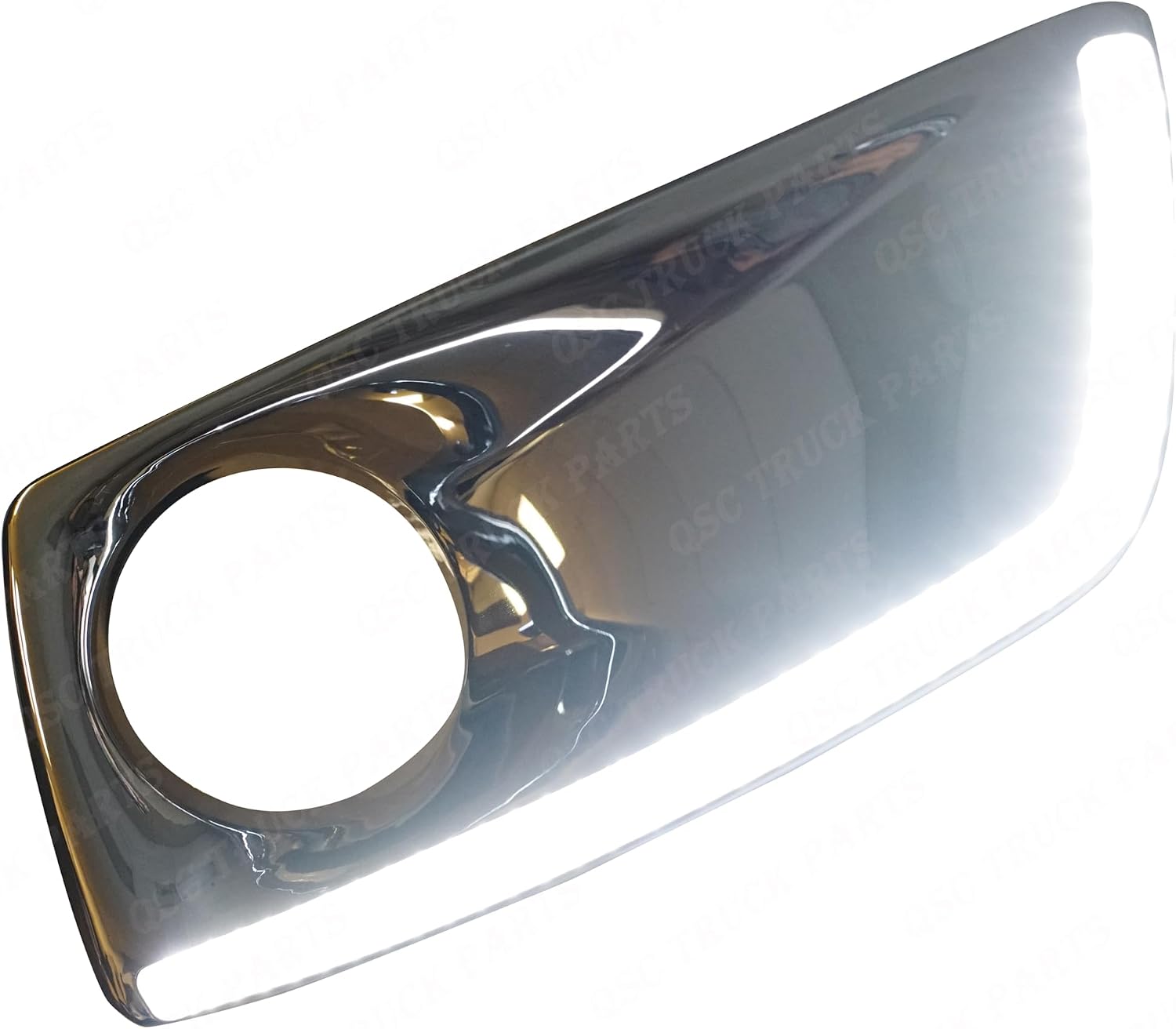 Bumper Auxiliary Fog Light Chrome Bezel Pair w/LED for Kenworth T660