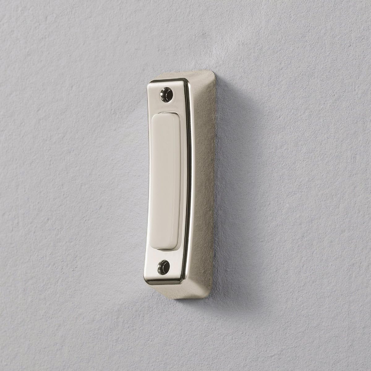 Heath Zenith 18000222 Wired Push Doorbell Button, Satin, Nickel, Plastic, Surface Mount, Home Improvement, Outdoor, House, Décor