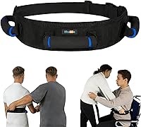 Vista 11 de Cinturón de puerta para ancianos con 7 asas, cinturón de transferencia para personas mayores, cinturones de elevación ajustables para ancianos