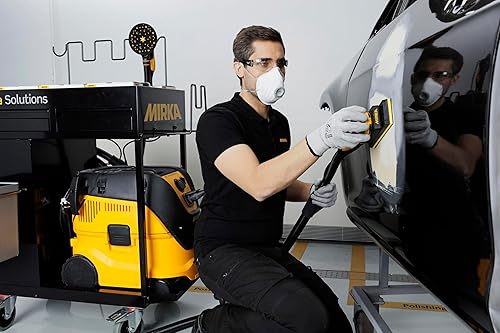 Miniatura 7 de Mirka DEOS - Herramienta de lijadora orbital eléctrica directa 383XCV / 2.75 pulgadas x 8 pulgadas / órbita de 0.118 in / lijado sin polvo