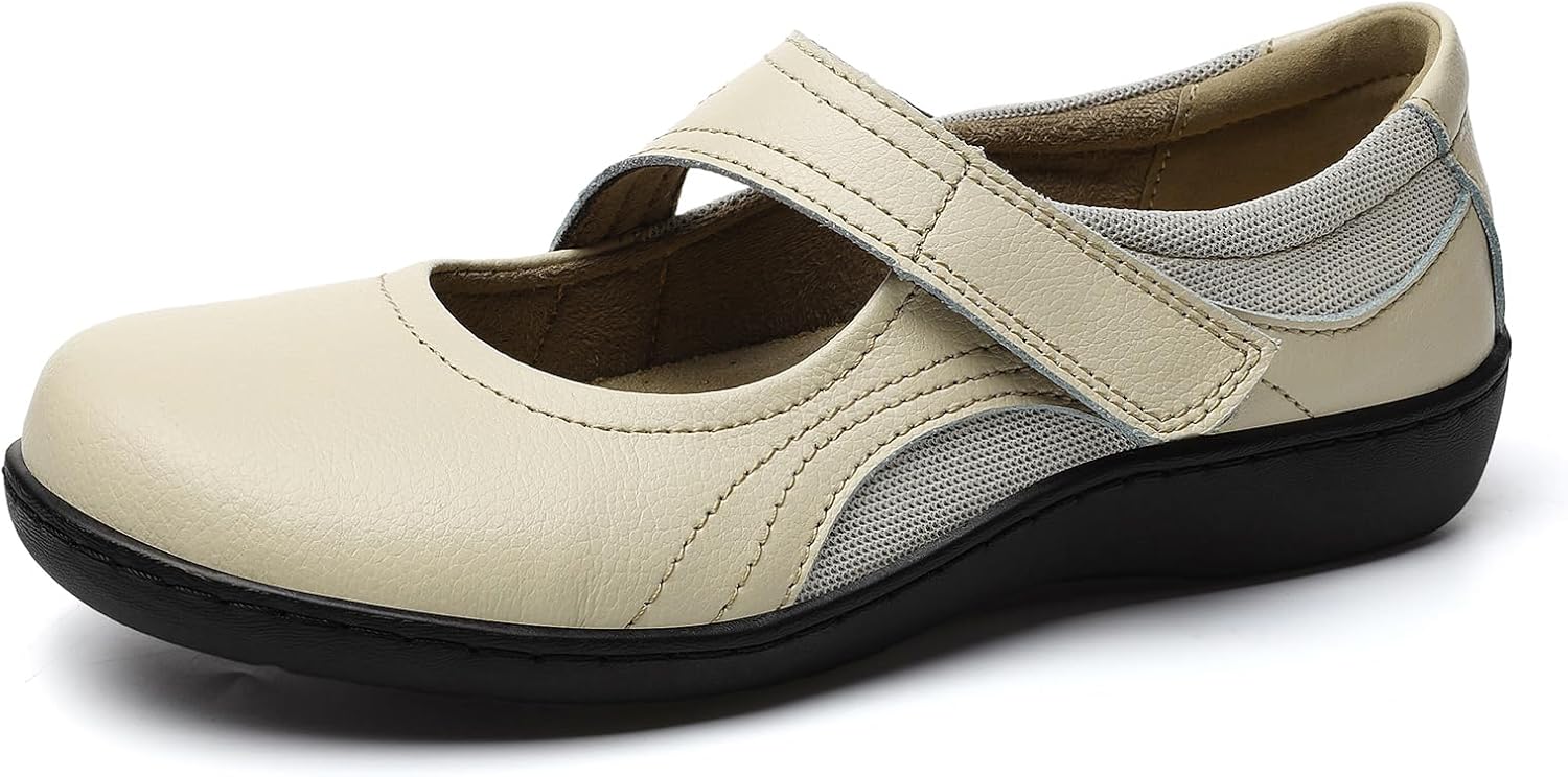 Women's Classic Comfort Mary Jane Flats Fashion Casual Dress Shoes Cute Closed Toe Slip On Lightweight Breathable Walking Shoes - Image 4