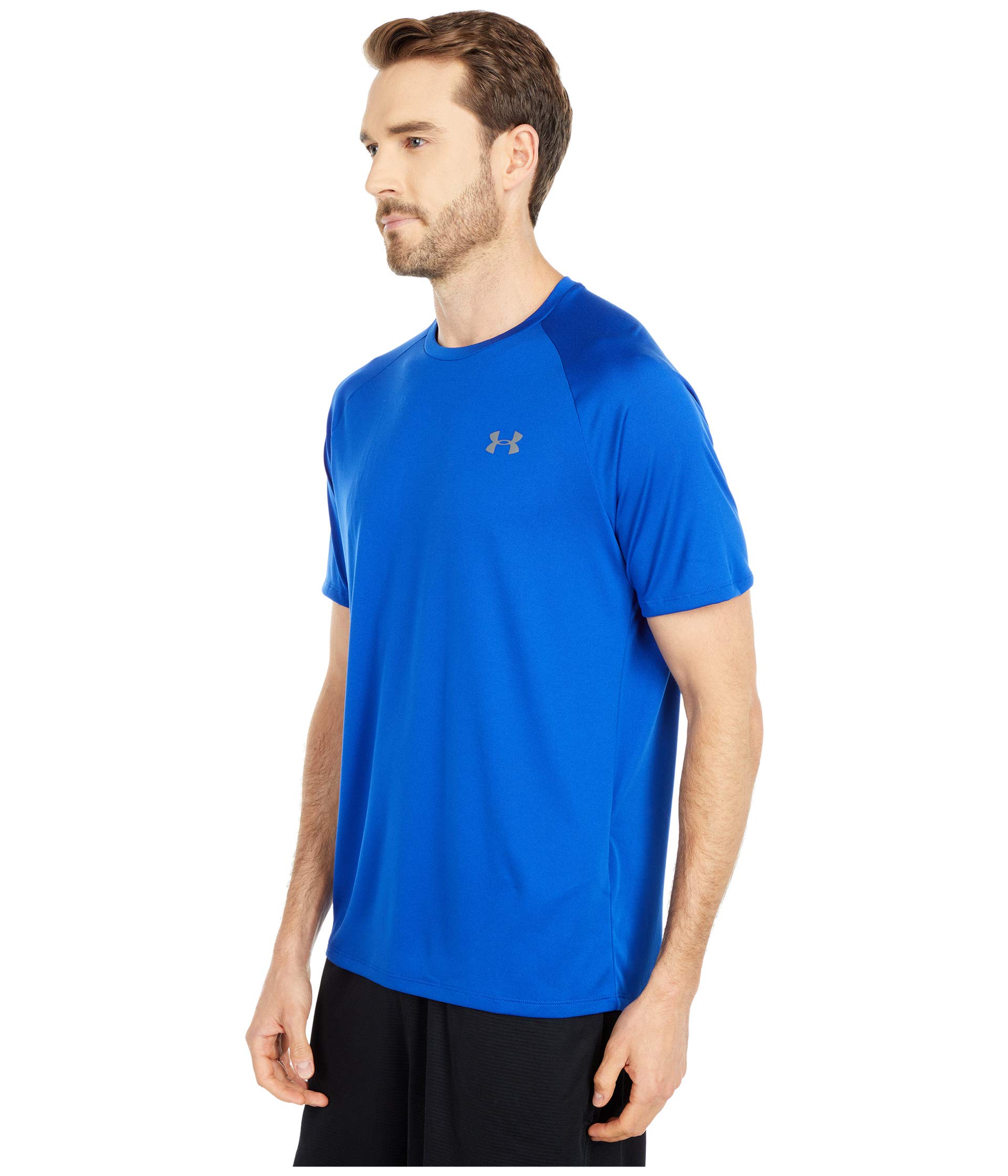 Under Armour T-Shirt Tech 2.0 à Manches Courtes pour Homme, Bleu Roi (400)/Graphite, L Grand, Royal (400)/Graphite, L Haut