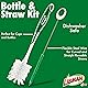 Libman Bottle & Dish Brush Kit | Cleaning Brushes for Kitchen Use | Straw Brush | Scrub Brushes for Dishes | Big Job Kitchen Brush | Palm Scrub Brush | 3 Different Brushes & Straw Cleaner Included
