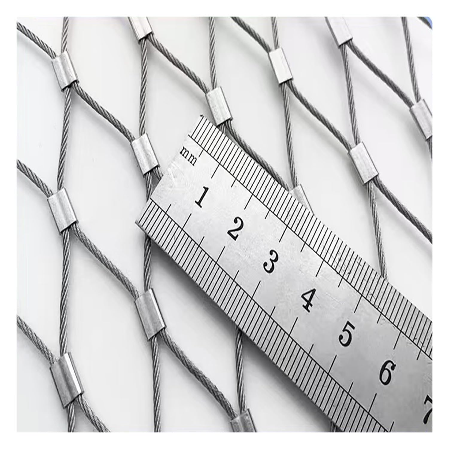 Filet de corde en acier inoxydable flexible et ultra résistant pour balustrade