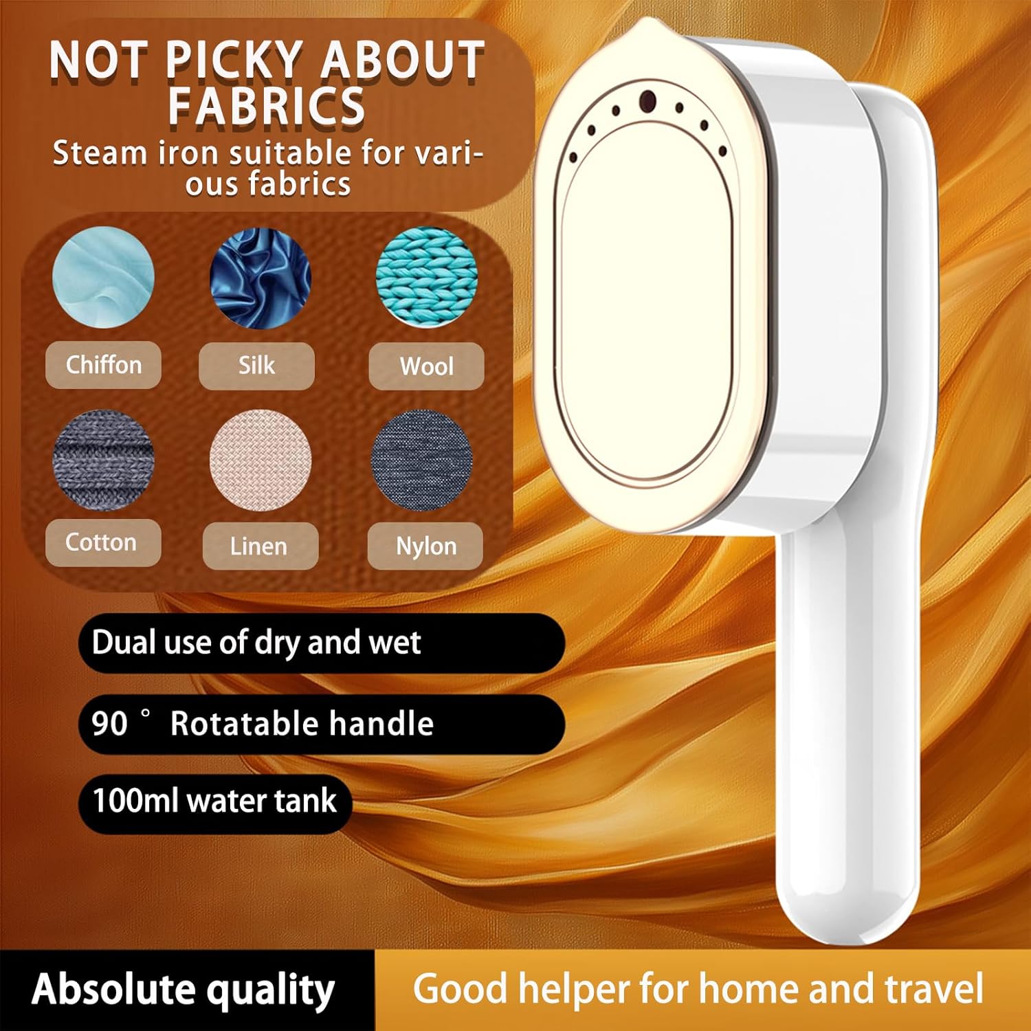 Handheld Hanging Iron Machine, 5-in-1 Powerful Pulse Steam High-Power Ironing Machine, A Digital Display and Portable Home Ironing Machine Suitable for Both Home and Travel (White)