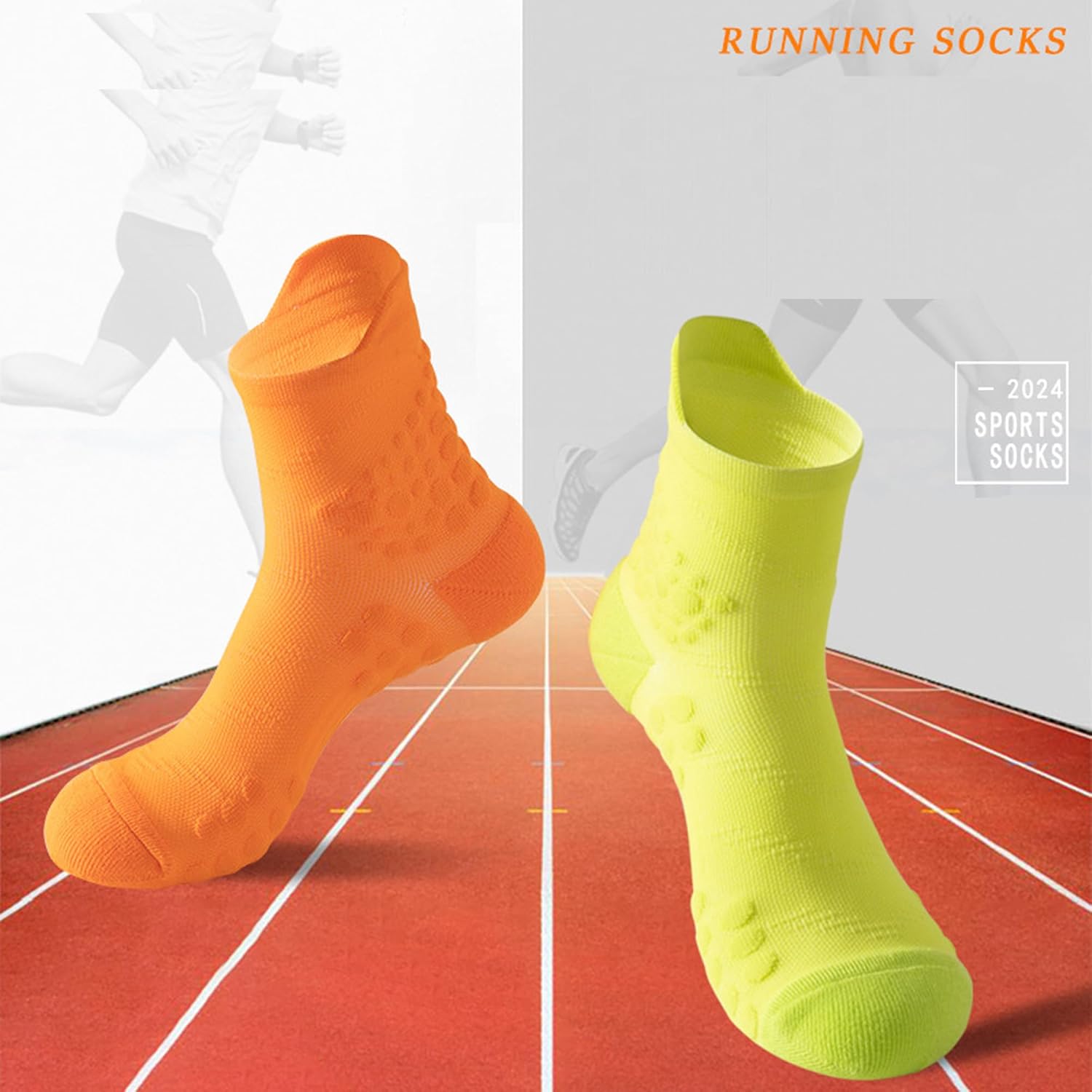 Athletic Ankle Socks 6Pack Thick Protective Sport Comfort Cushioned Running Crew Towel Socks 6-10 (US, Alpha, One Size, Regular, Regular, Style A) - Image 9