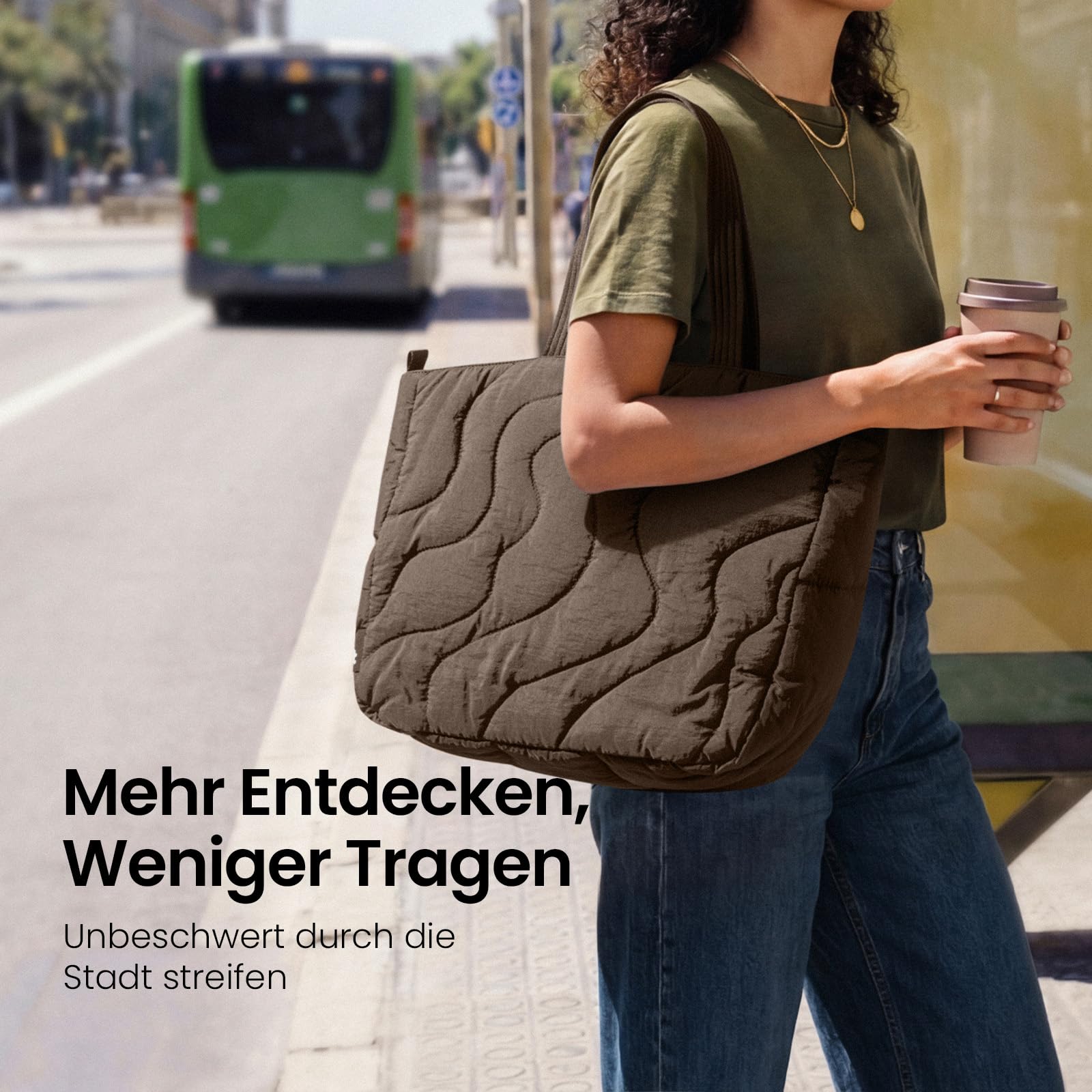 tomtoc Puffer Laptop Tragetasche für Damen, 10L Tote Bag für 13-14 Zoll Macbook, Leichte Schultertasche Handtasche, Modische Laptoptasche Damen für Shopper, Arbeit, Reisen und Alltag