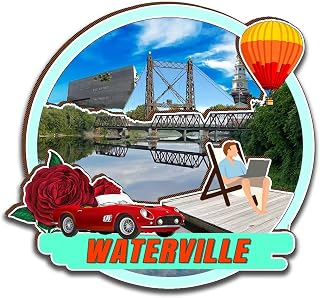 Waterville Maine USA Magnet Fridge Magnet Wooden 3D Landmarks Travel Collectible Souvenirs Decoration Handmade-2