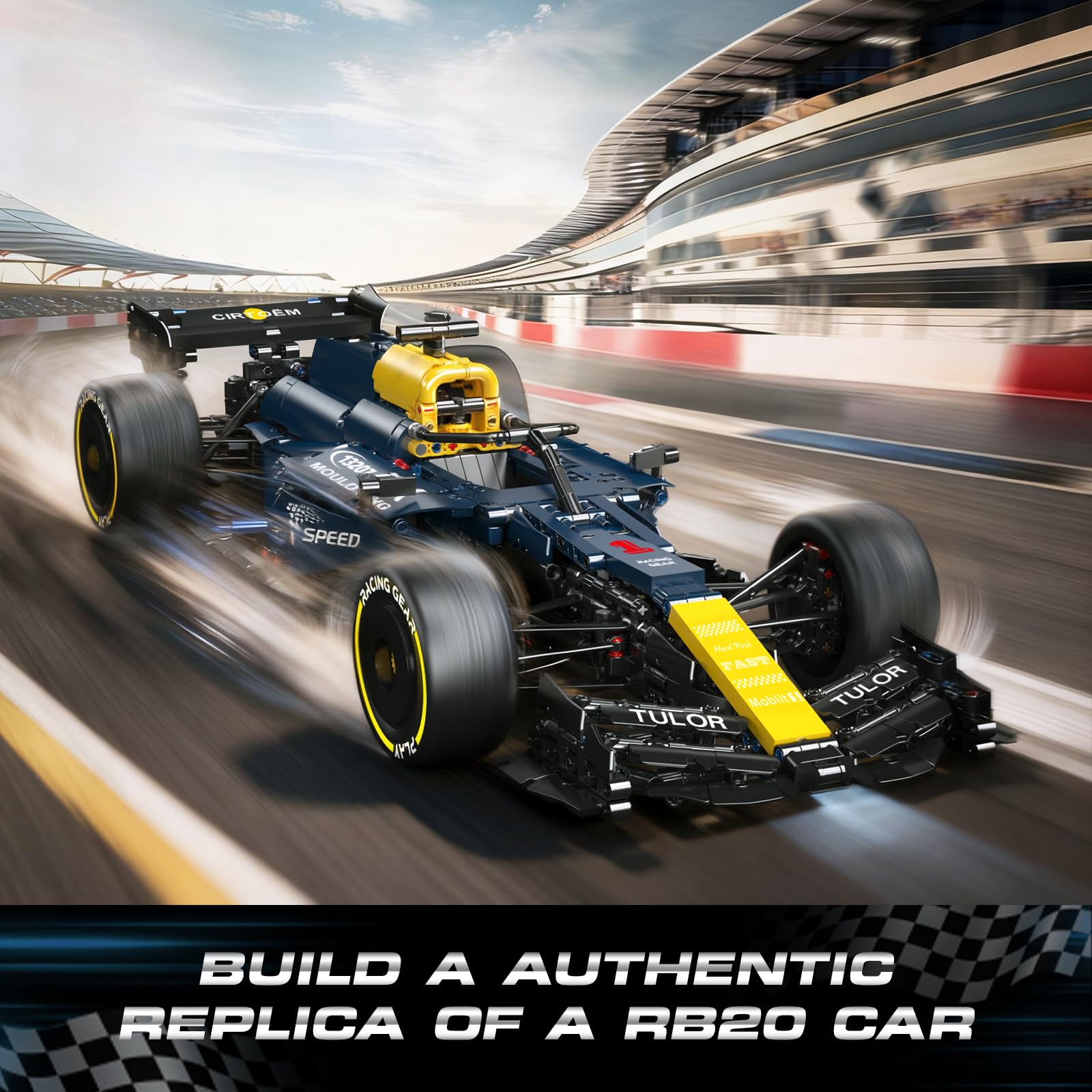 Mould King 13207 Juego de construcción de Coche Deportivo técnico, supercoche estático para exhibición, Modelo Coleccionable de Bloques para 14+, 1810 Piezas