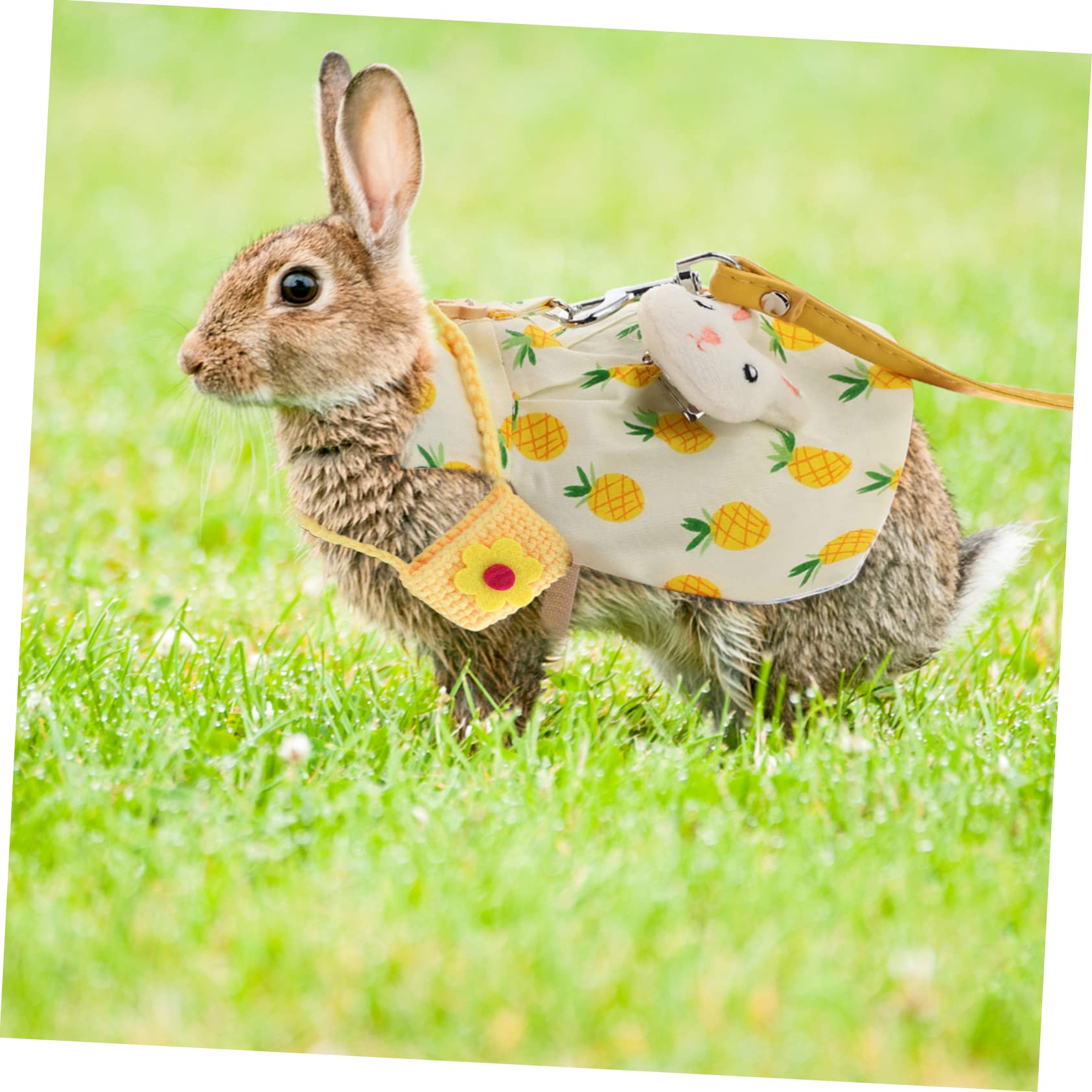 Kaninchen Geschirrset mit Leine, 2 Satz, Baumwolle für Kleine Haustiere