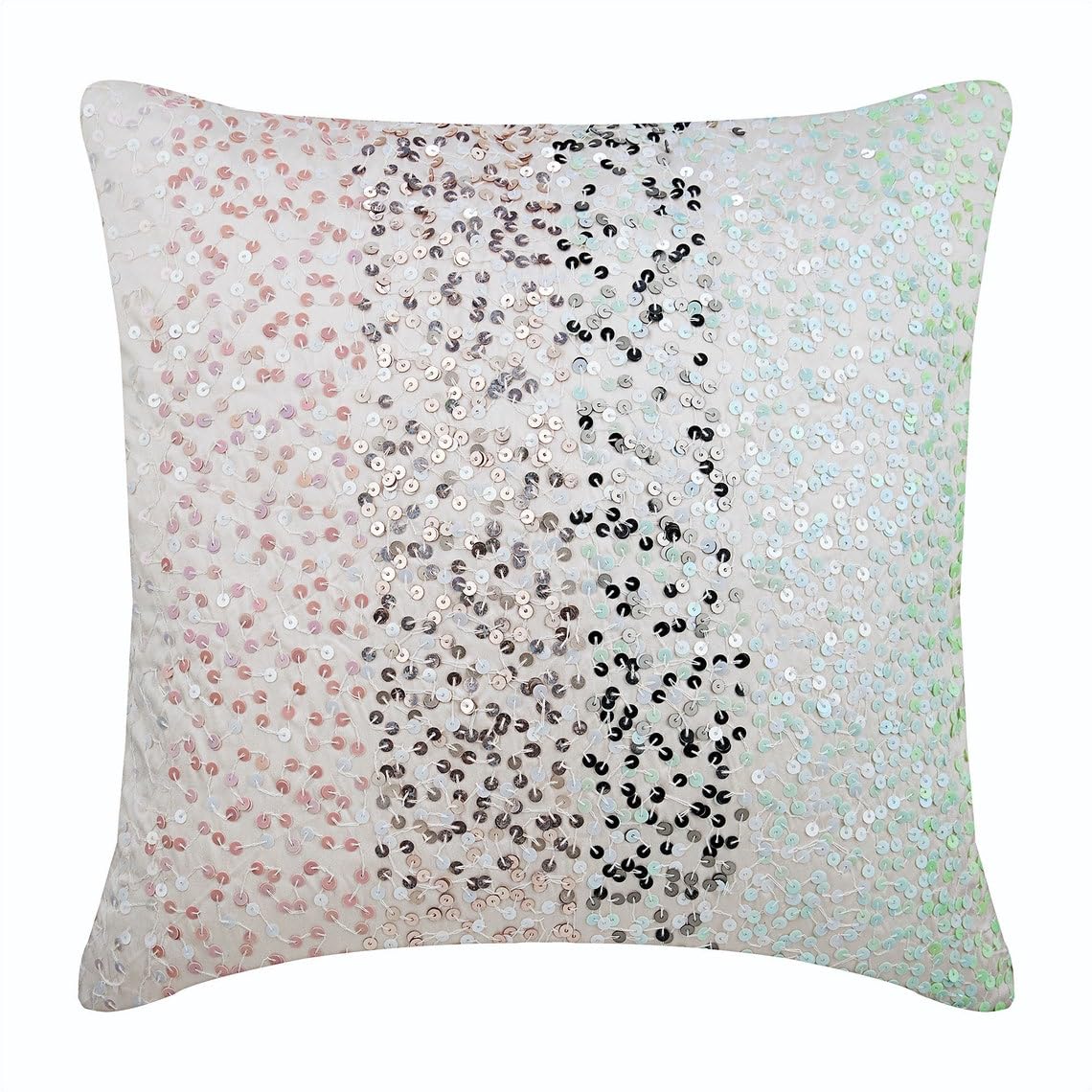 The HomeCentric Decorative Cushion Covers Pack of 2, 65x65 cm (26"x26") Pink, Silk Throw Cushion Covers, Cushion Covers, Contemporary Pillow Shams - Pastel Ombre โ image 1