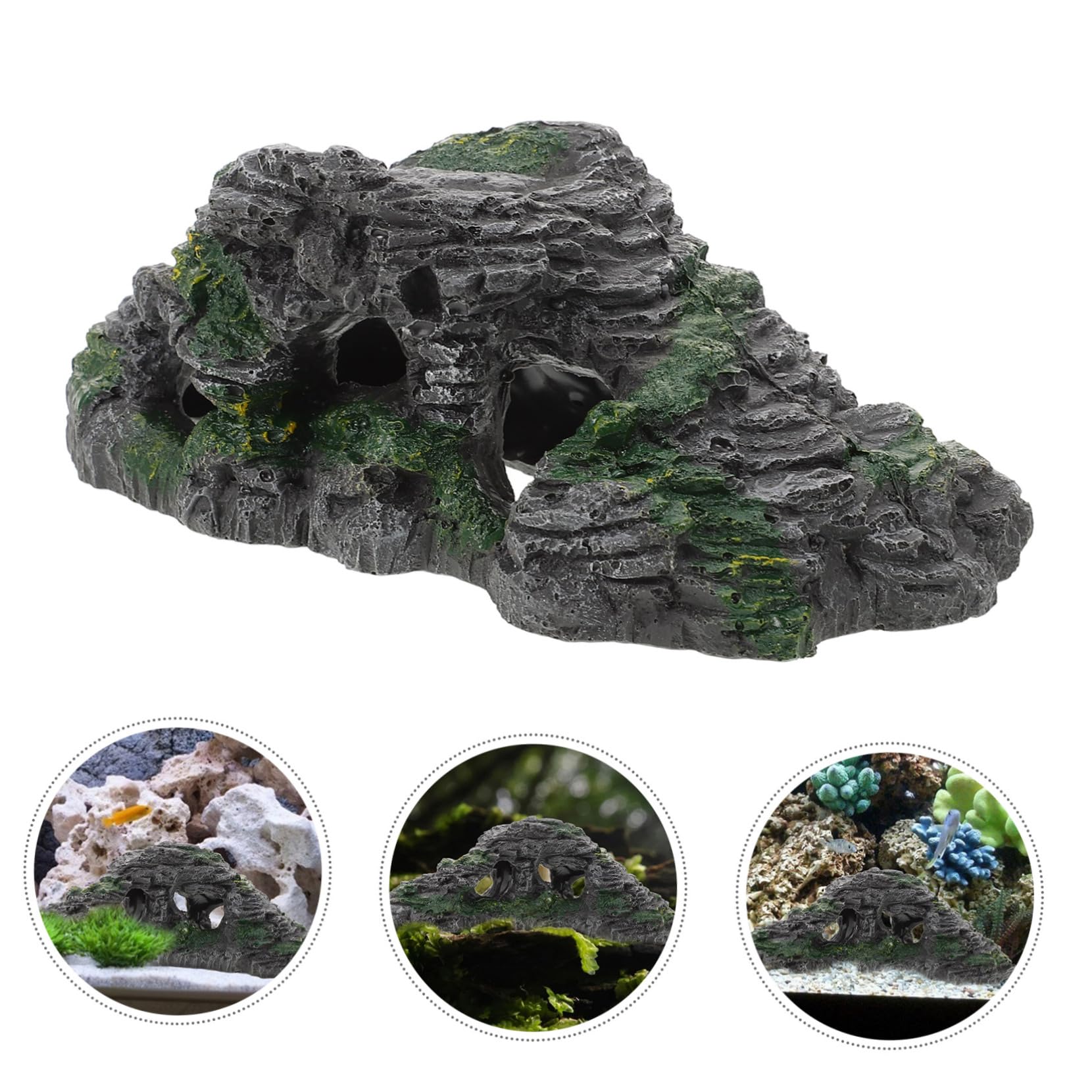 BESPORTBLE 3pezzi Piattaforma di Crogiolo per Tartarughe Design Multi-Funzionale per Terrari e Acquari Accessorio per Rettili con Superficie Arrampicabile e Slope Naturale