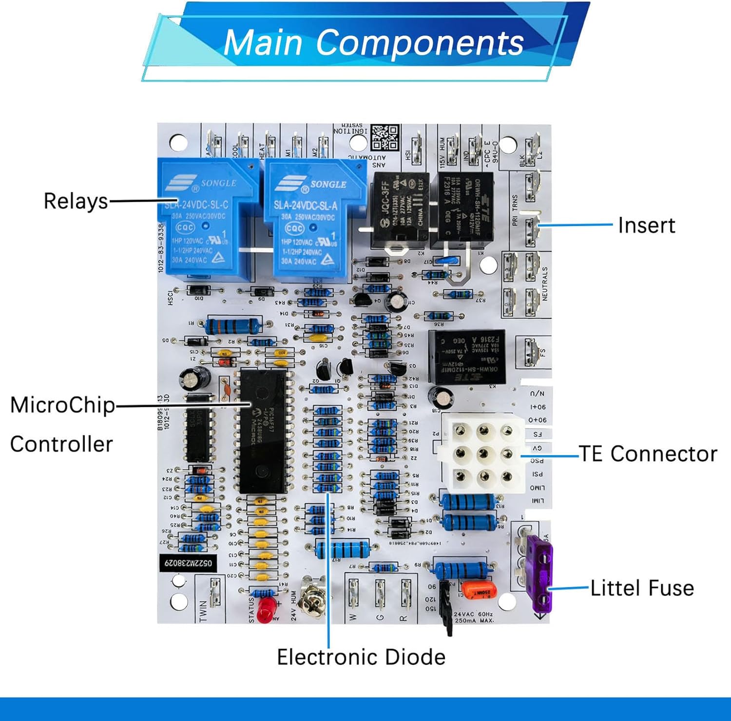 B18099-13 Furnace Control Circuit Board Replacement for Janitrol Control Board Panel