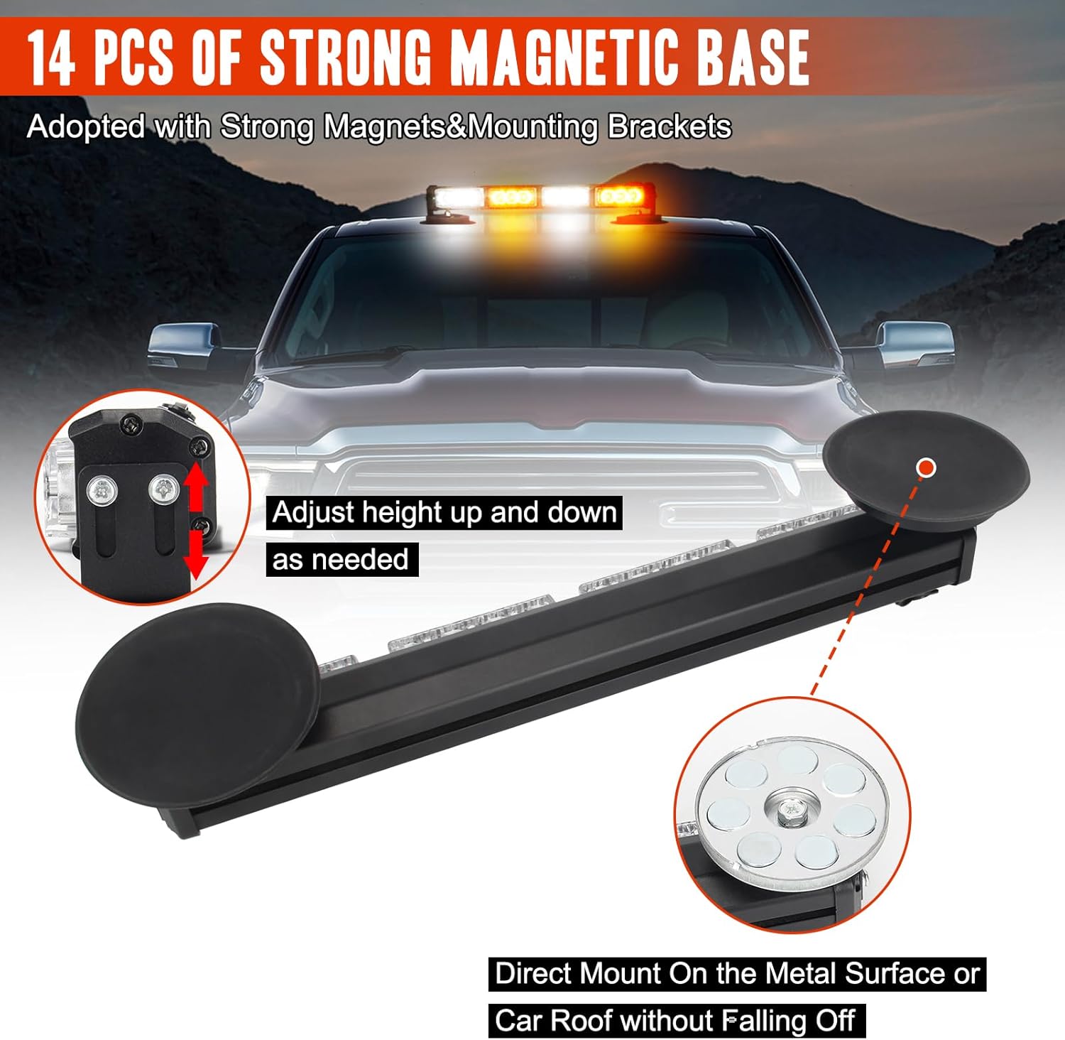 BARRA LED AEGIR 2 555 POSIZIONE ARANCIO DOPPIO ABBAGLIANTE - Foto 10