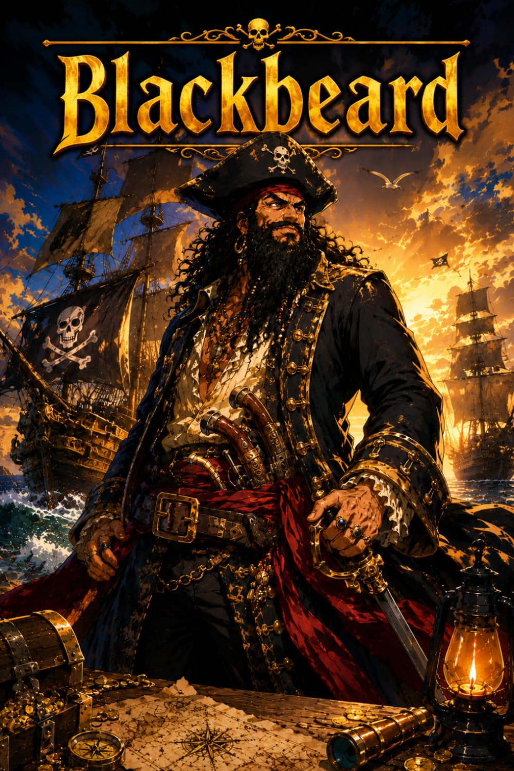 Blackbeard: Legendary Pirate Biography for Kids, Educational Manga Adventure, Golden Age of Piracy, Caribbean Seas, History of One of the World's Most Famous Pirates (Icons of History Manga)