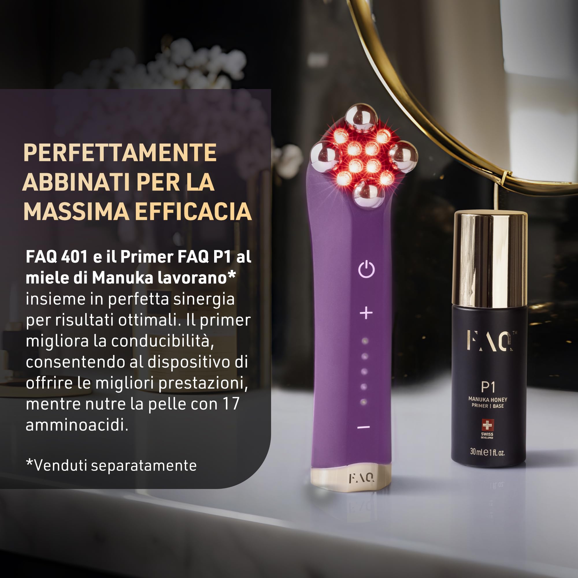 FAQ 401 Dispositivo Lifting Viso A Microcorrente - LED Blu E Rosso | Dispositivo A Microcorrente, Massaggiatore Viso, Lifting, LED Rosso E Blu, Drenaggio Linfatico, Tonificazione, Con IA