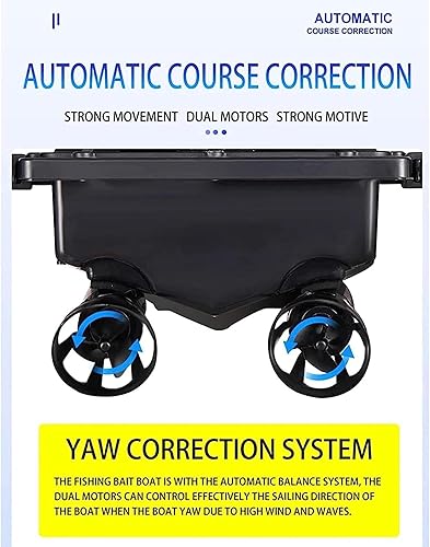 Miniatura 4 de Barco de cebo de pesca con control remoto, Smart RC Bait Boat, Buscador de peces de motor dual Barco Barco Control remoto 500M Barcos de pesca