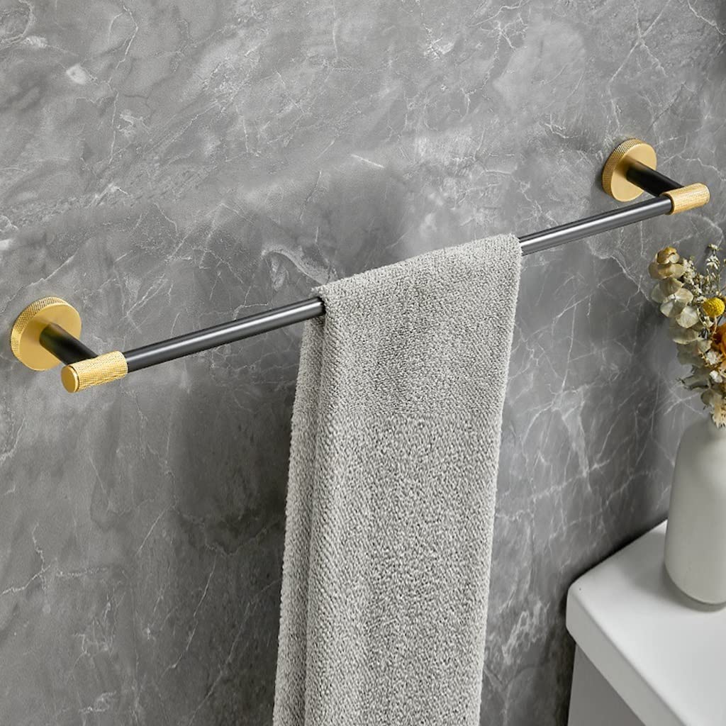 Barre à serviettes en cuivre et support mural pour linge de douche - 5