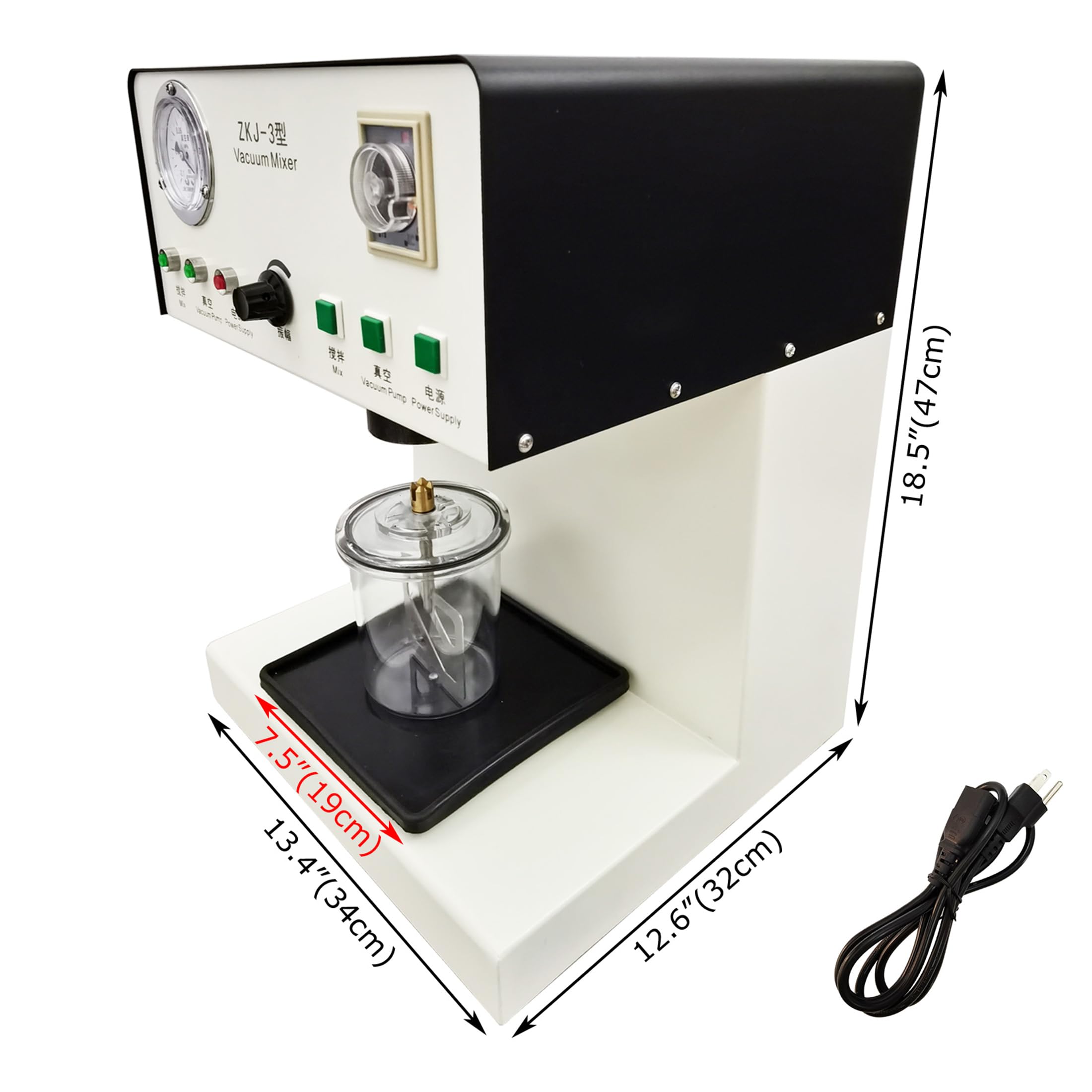 INTSUPERMAI AGAR Mixing Machine Vacuum Mixer Machine 500ml Volume Lab Vacuum Emulsifying Mixer