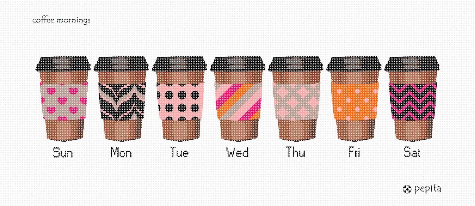 Pepita Needlepoint kit: Coffee Mornings, 20