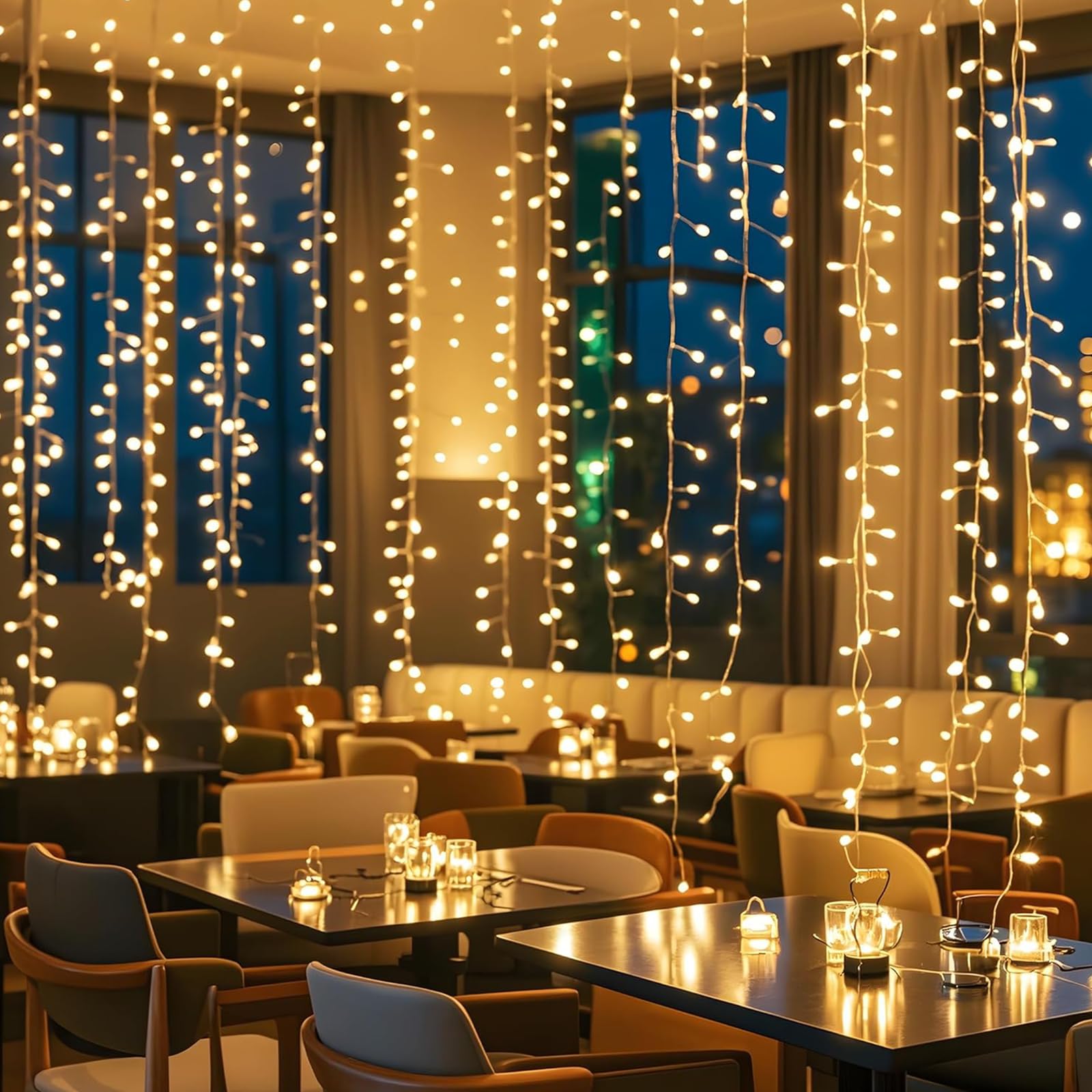 Girlanda świetlna, 100 m, 1000LED do wnętrz, 8 trybów oświetlenia, IP65, wodoodporna, na zewnątrz i wewnątrz, na Boże Narodzenie, do ogrodu, na wesele, imprezę, różowa