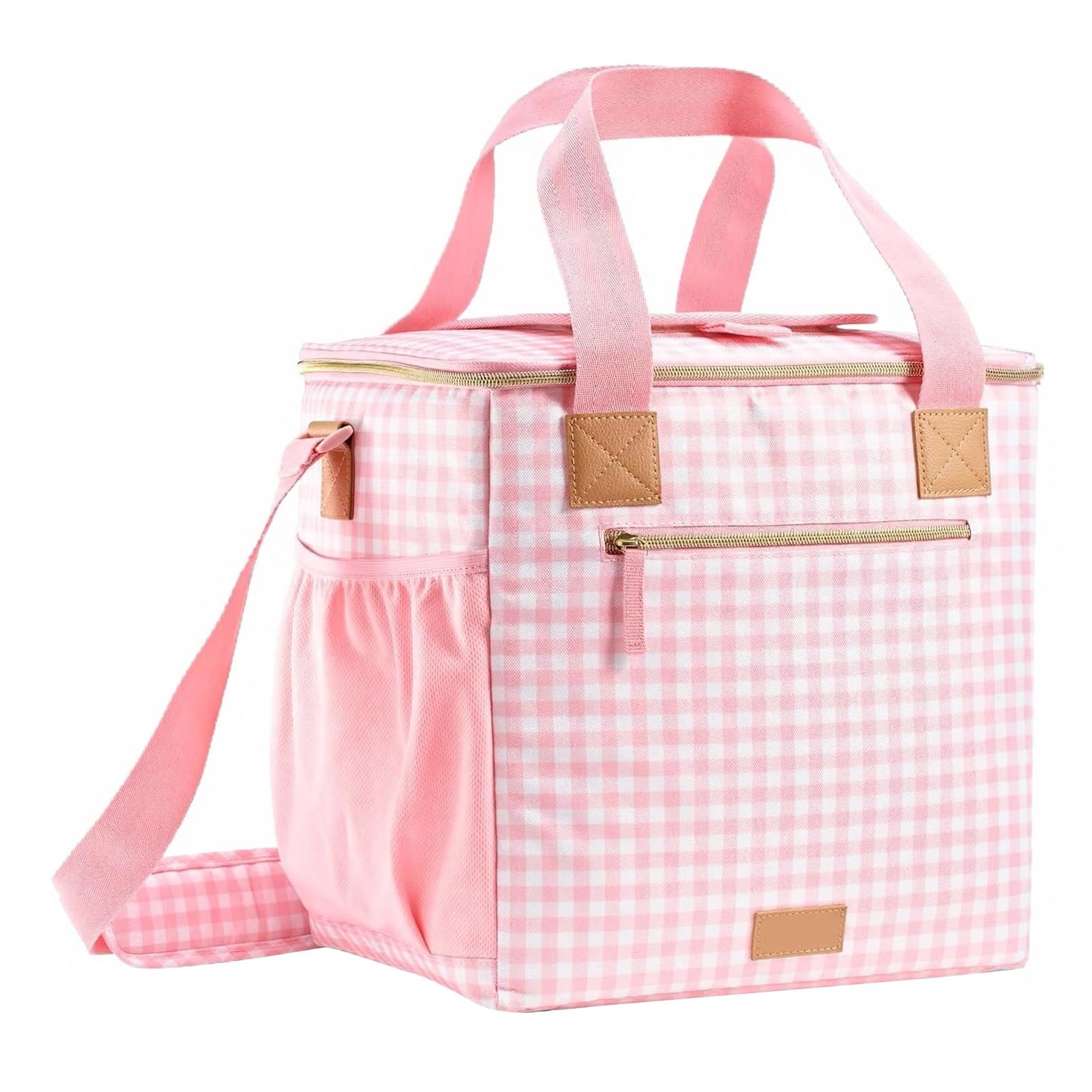 matumou Insulation Lunch, Leakproof Portable Cooler Tote, Large Capacity Lunch with Crossbody Strap, Portable Picnic Lunchbox
