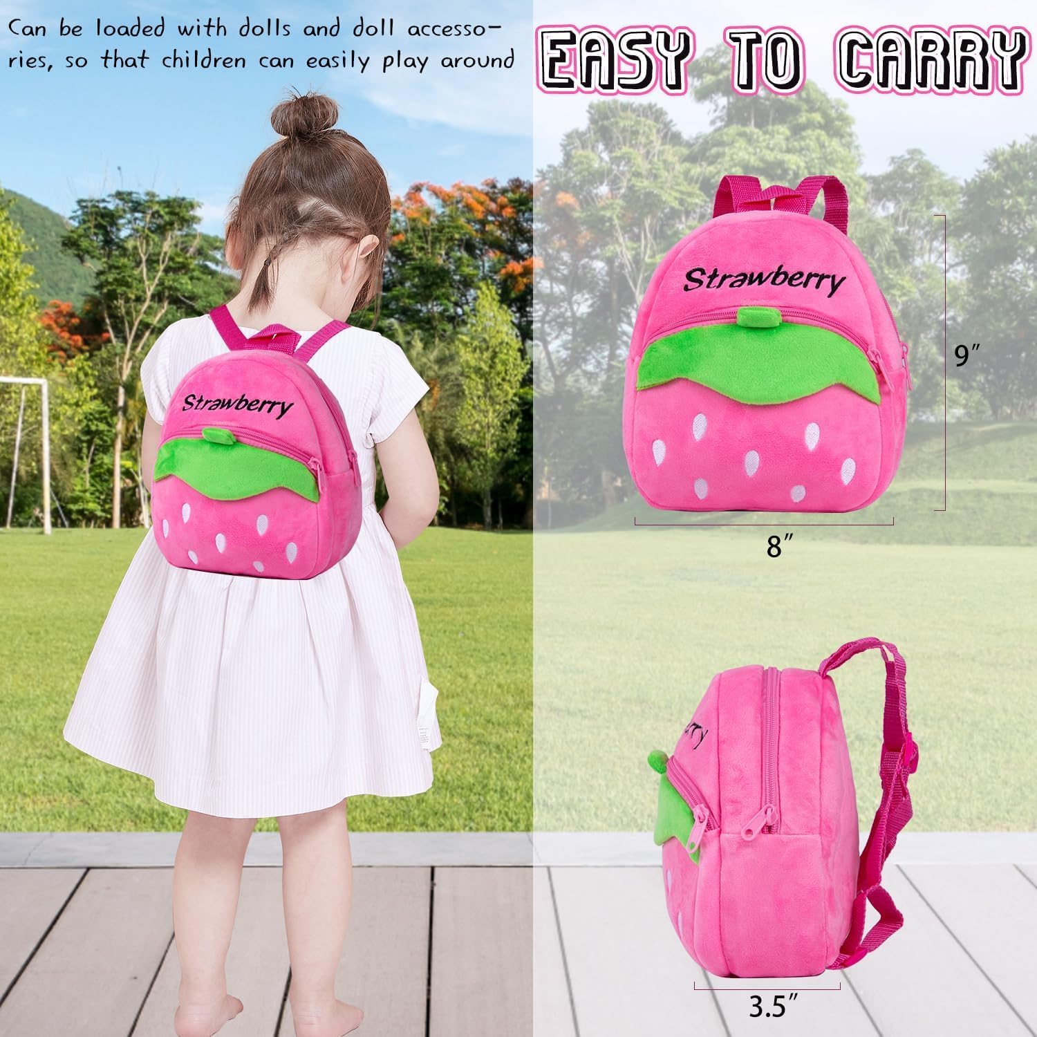 10 Pcs Reborn Baby Doll Clothes Pink Outfit Accessories Set for 20-22 Inch Reborn Doll Clothes Girl Newborn Baby Accessories with Backpack