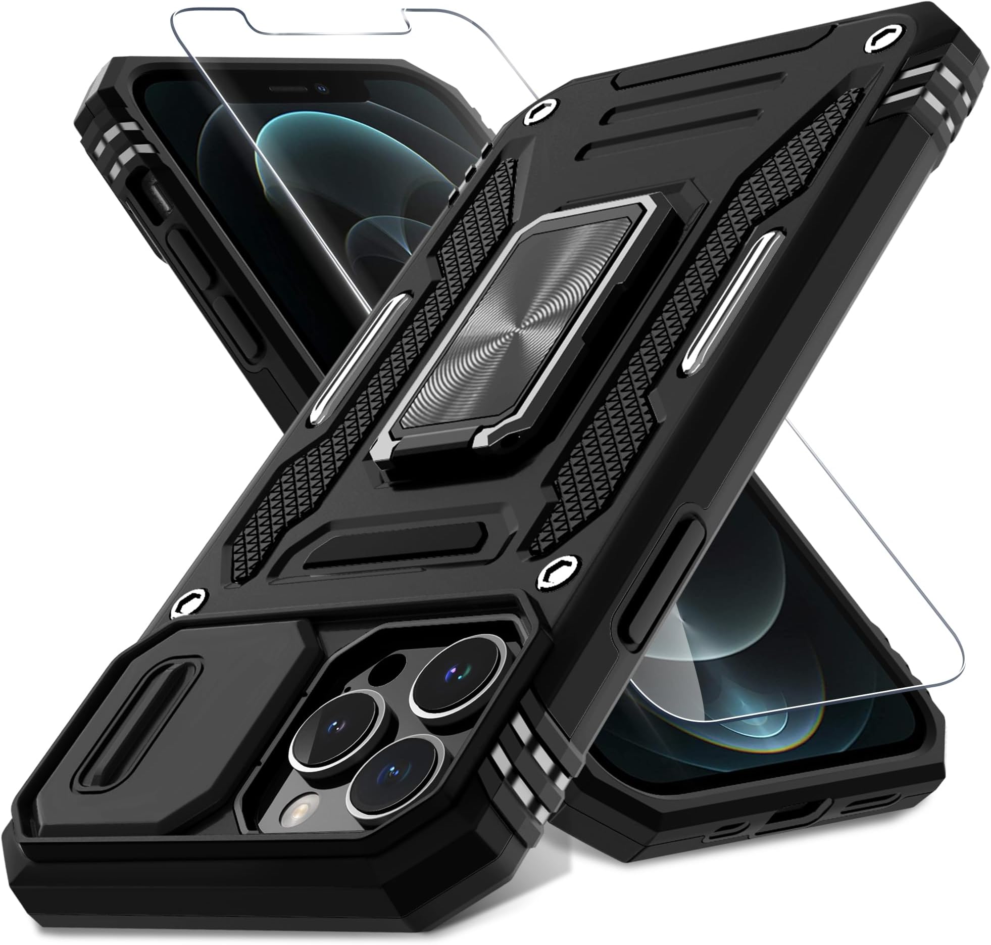 Amazon.com: YZOK for iPhone 13 Pro Max Case,with Camera Lens Cover HD ...