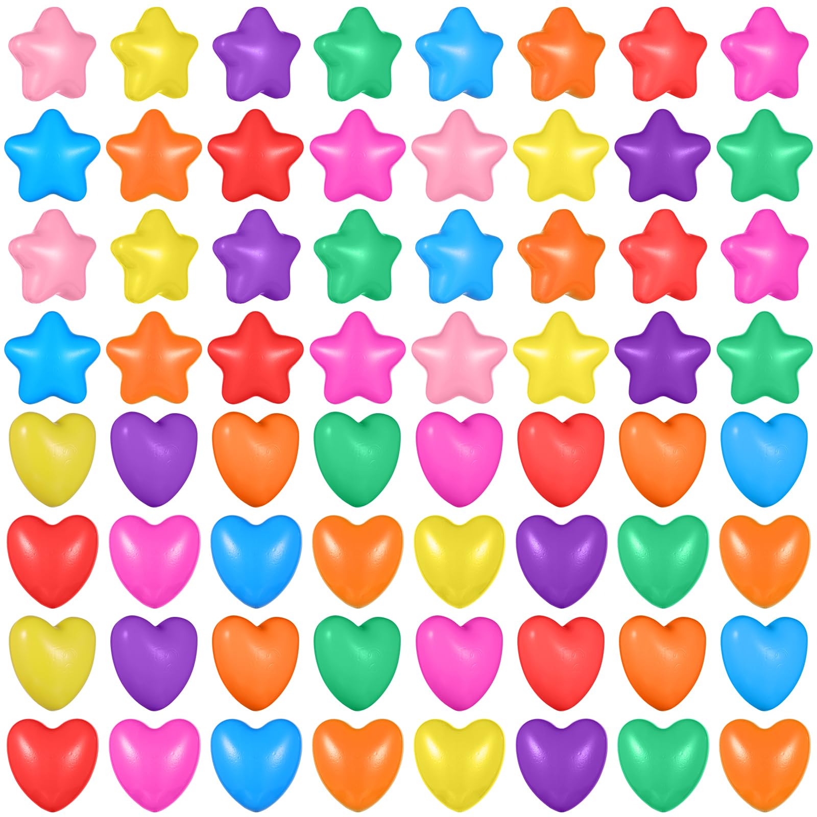 ifundom Set di 100 palline colorate con motivo a stelle e stelle, per feste di compleanno