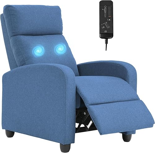 Miniatura 8 de FDW Silla reclinable, silla de masaje, silla de lectura, sofá reclinable, asiento de cine en casa con soporte lumbar, masaje y respaldo acolchado
