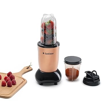 Kreme NutriBlend Mixer Grinder Blender, Smoothie Maker | 500W | 20000 RPM | 100% Full Copper Motor | 2 Unbreakable Jars | SS Blades | ISI Certified | 1 Year Warranty | Copper