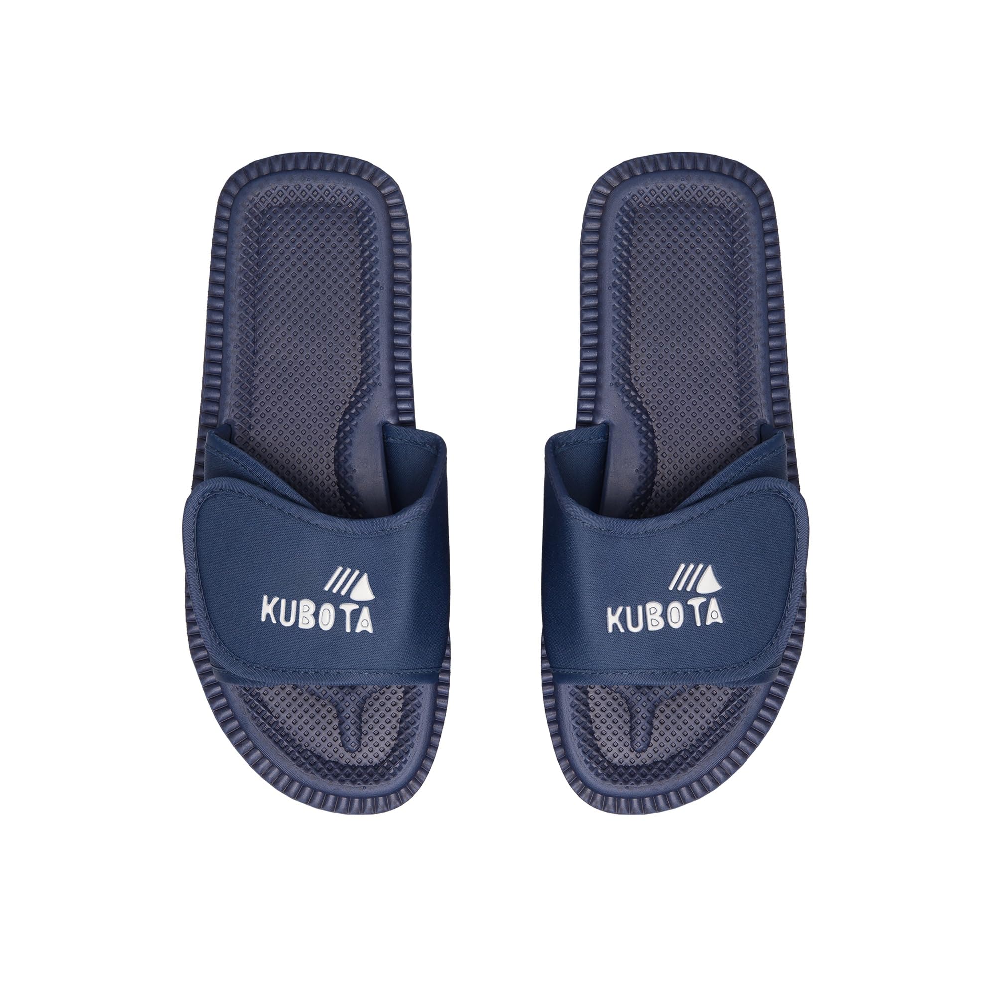 Kubota Badelatschen mit Klettverschluss - Badeschuhe für Herren & Damen - Badeschlappen für Strand – Baden Latschen - Schuhe fur Dusch und Sauna