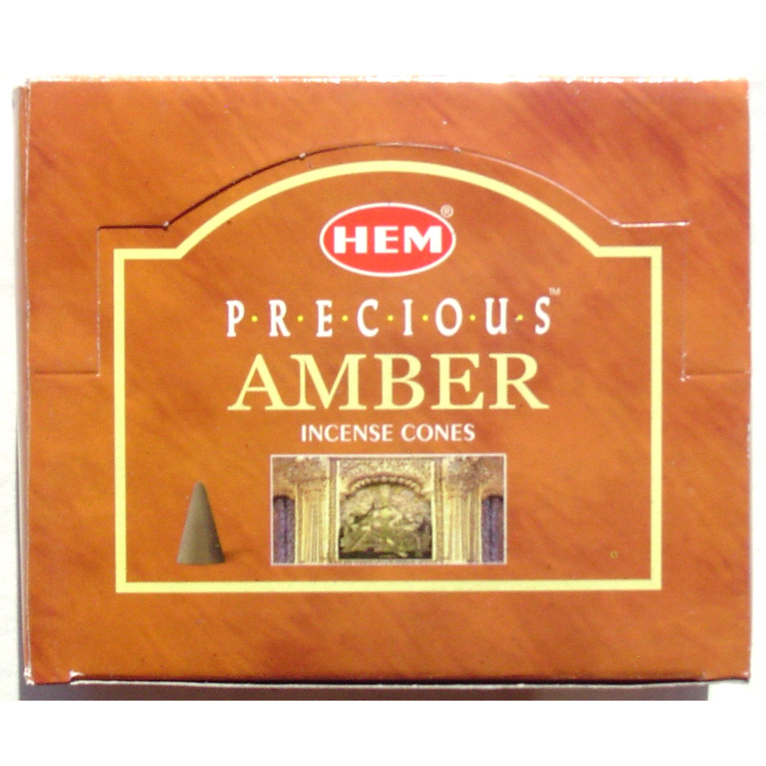 Precious Amber Incense Cone - Hem Cones - 10 cones plus burner per box - Sold in a set of 4 boxes
