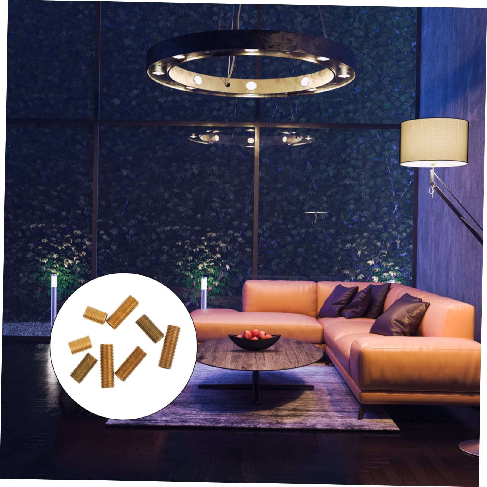 8 Pièces Luminaires Tige Filetée Creuse Pour Lampes - Tuyaux De Raccordement Creux Lampe Tout Fil - M10 Tiges De Guidage Lumière Haute Qualité En Laiton