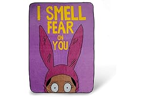 Officially-Licensed Surreal Entertainment Bob's Burgers Louise Belcher Quote Throw Blanket