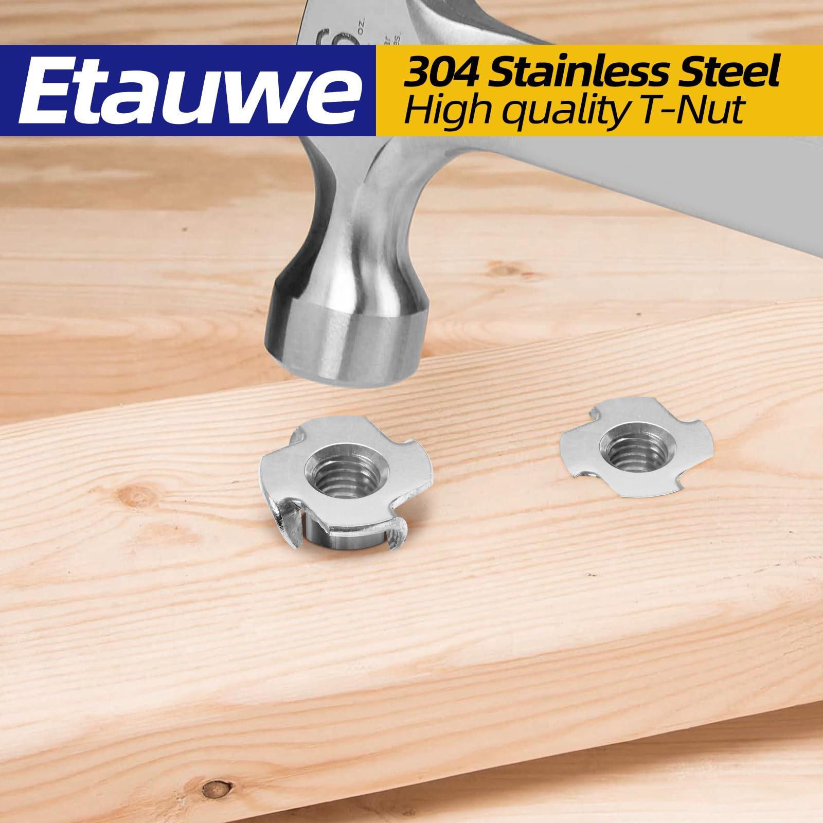 Stainless Steel T-Nuts - 25 Pack 1/4-20 -5 Stainless Steel T-Nuts - 25 Pack 1/4-20 -5