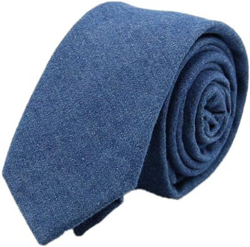 Unisex Denim Skinny Necktie Cotton Narrow Tie